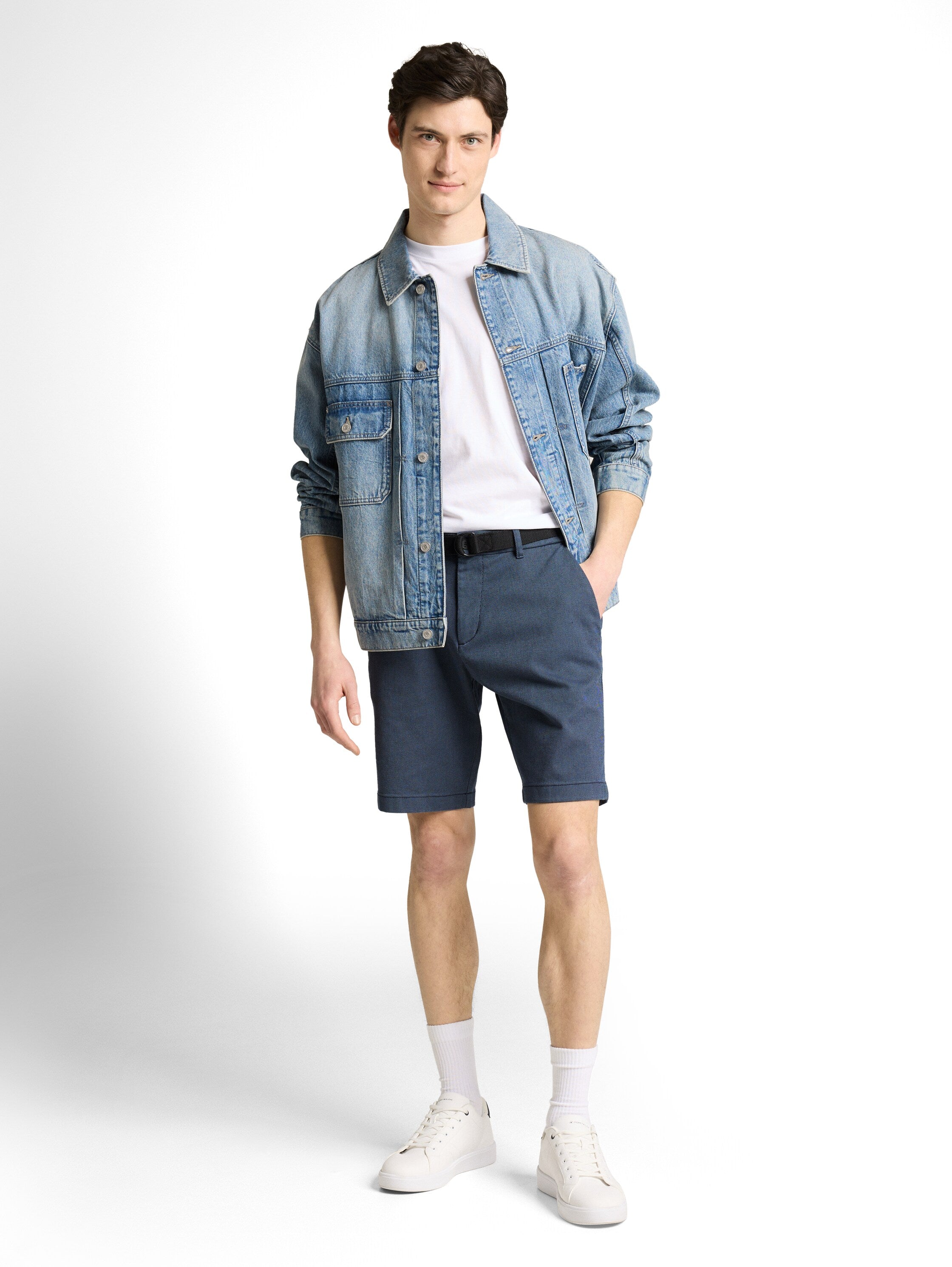 Tom Tailor denim Herren Shorts Navy Tonal Twil
