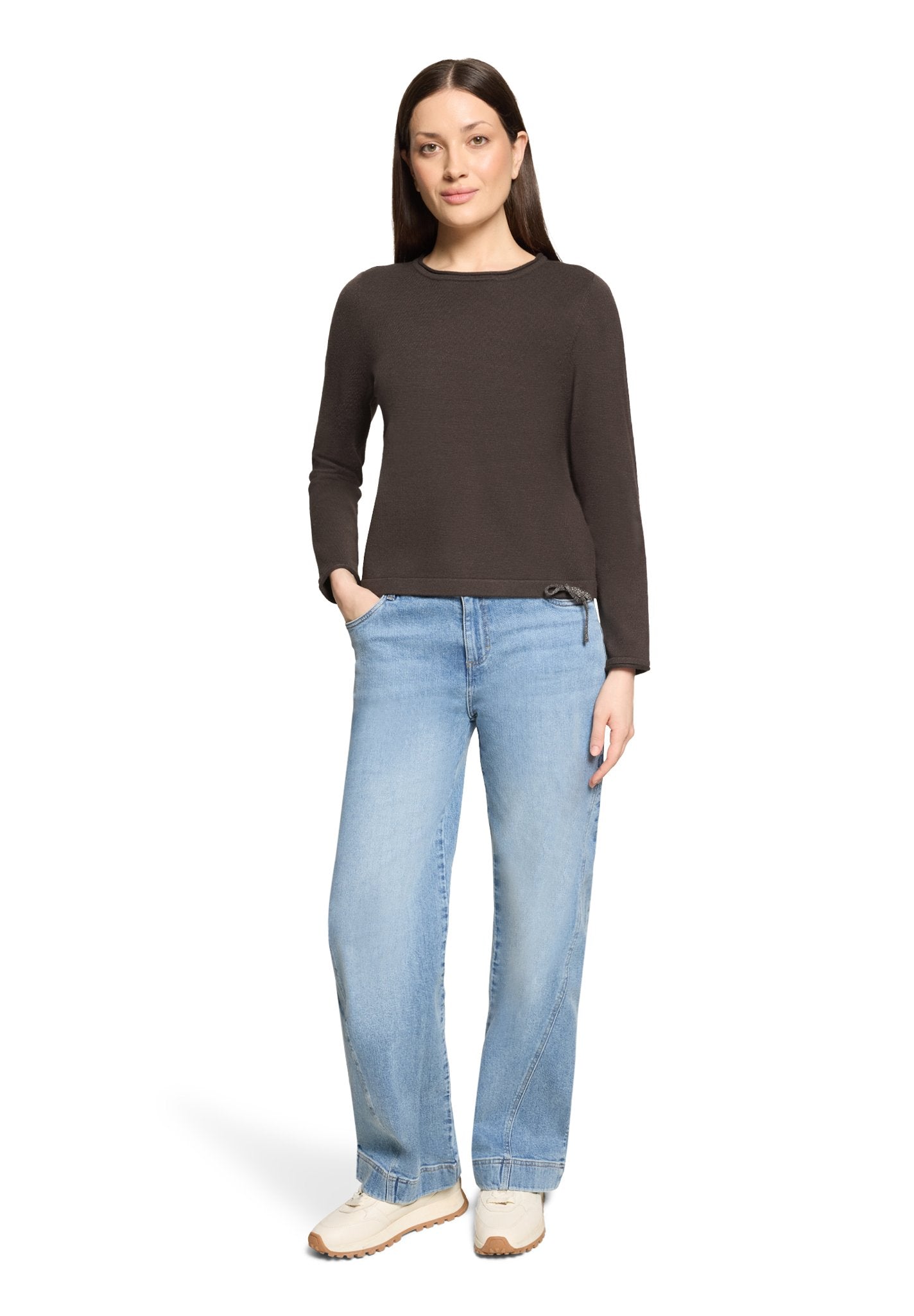 Cartoon Damen Pullover Black Coffee