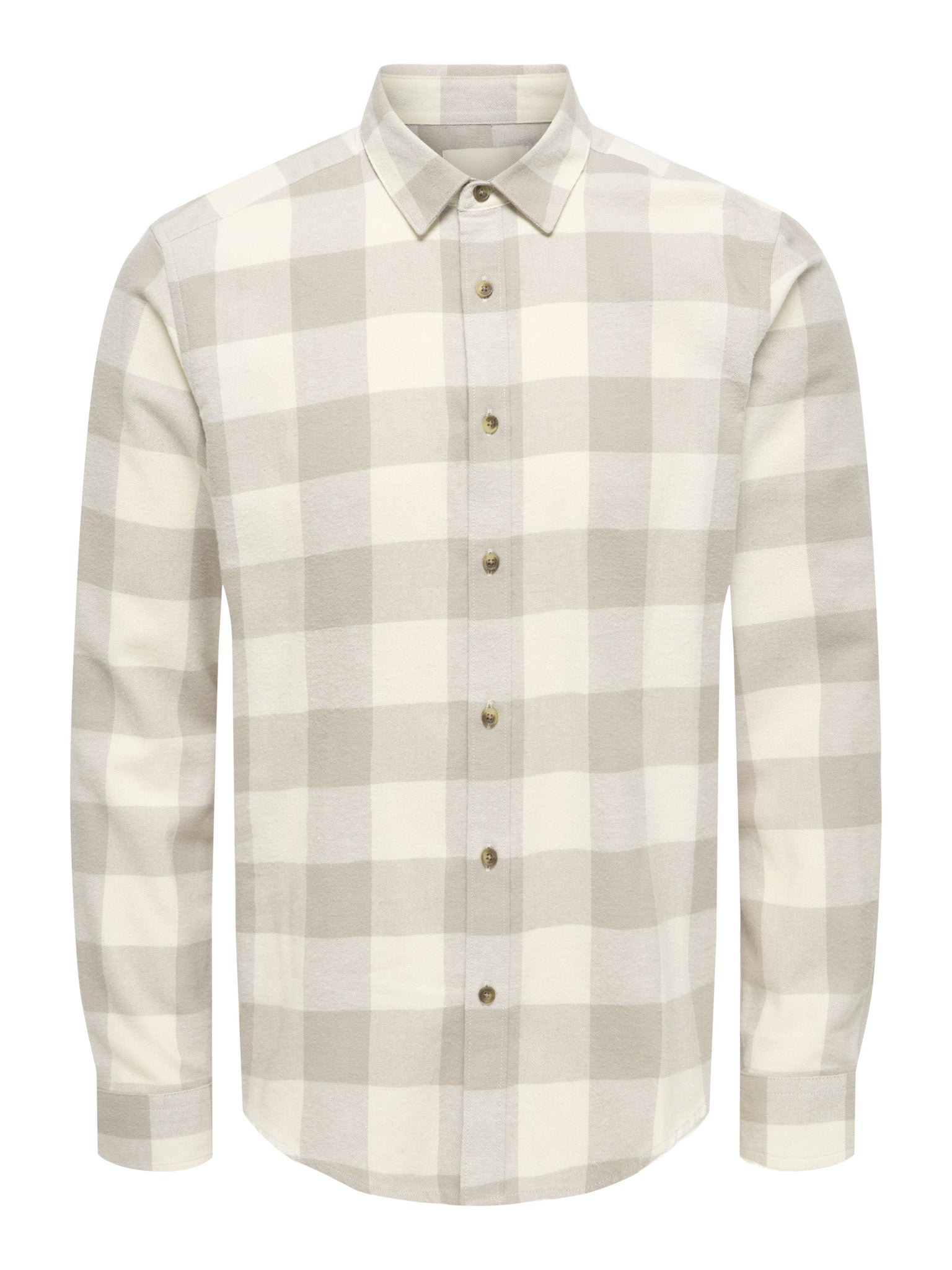 Only & Sons Herren Hemden lang Antique White
