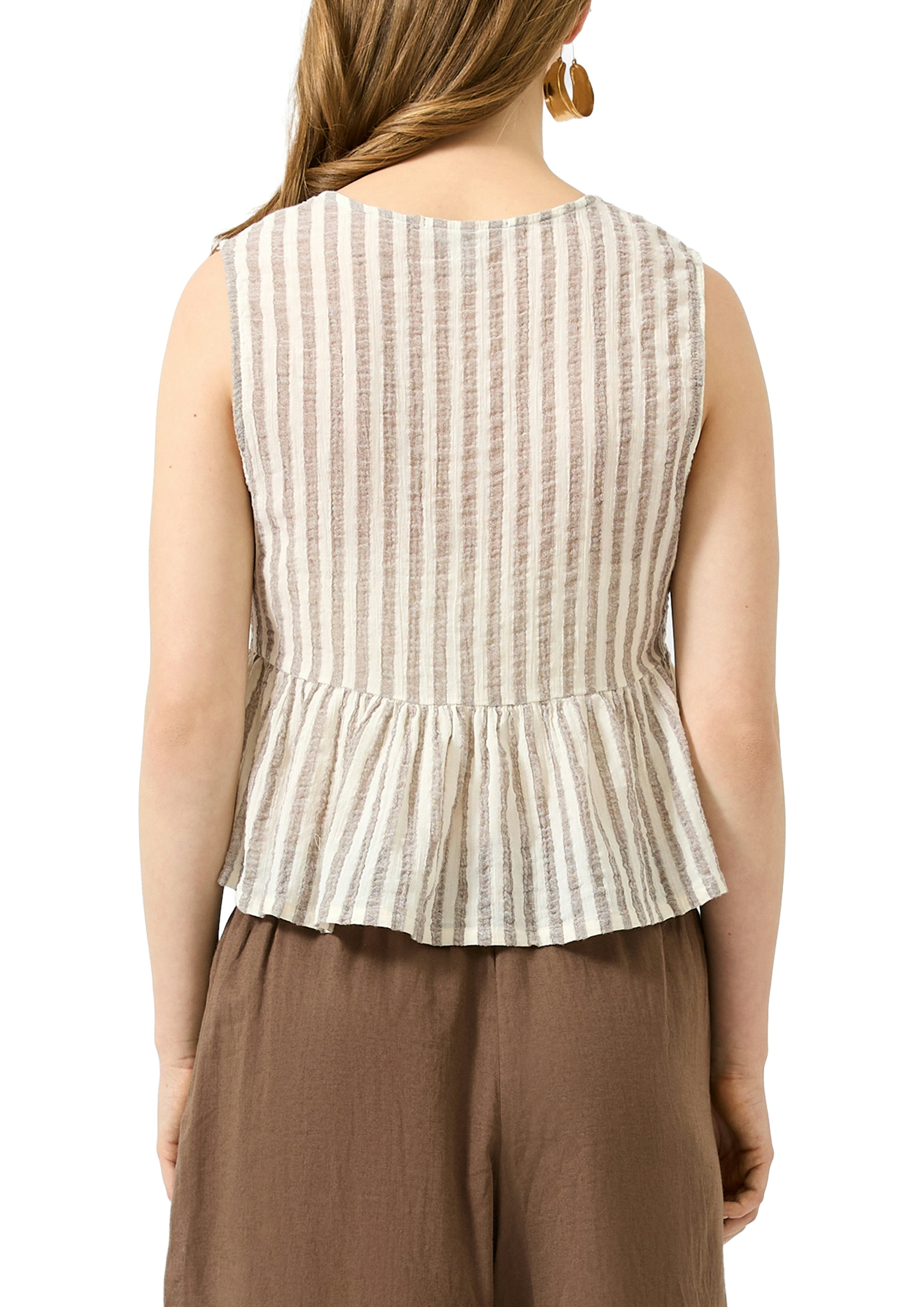 QS by S.Oliver Damen Blusen kurz Brown