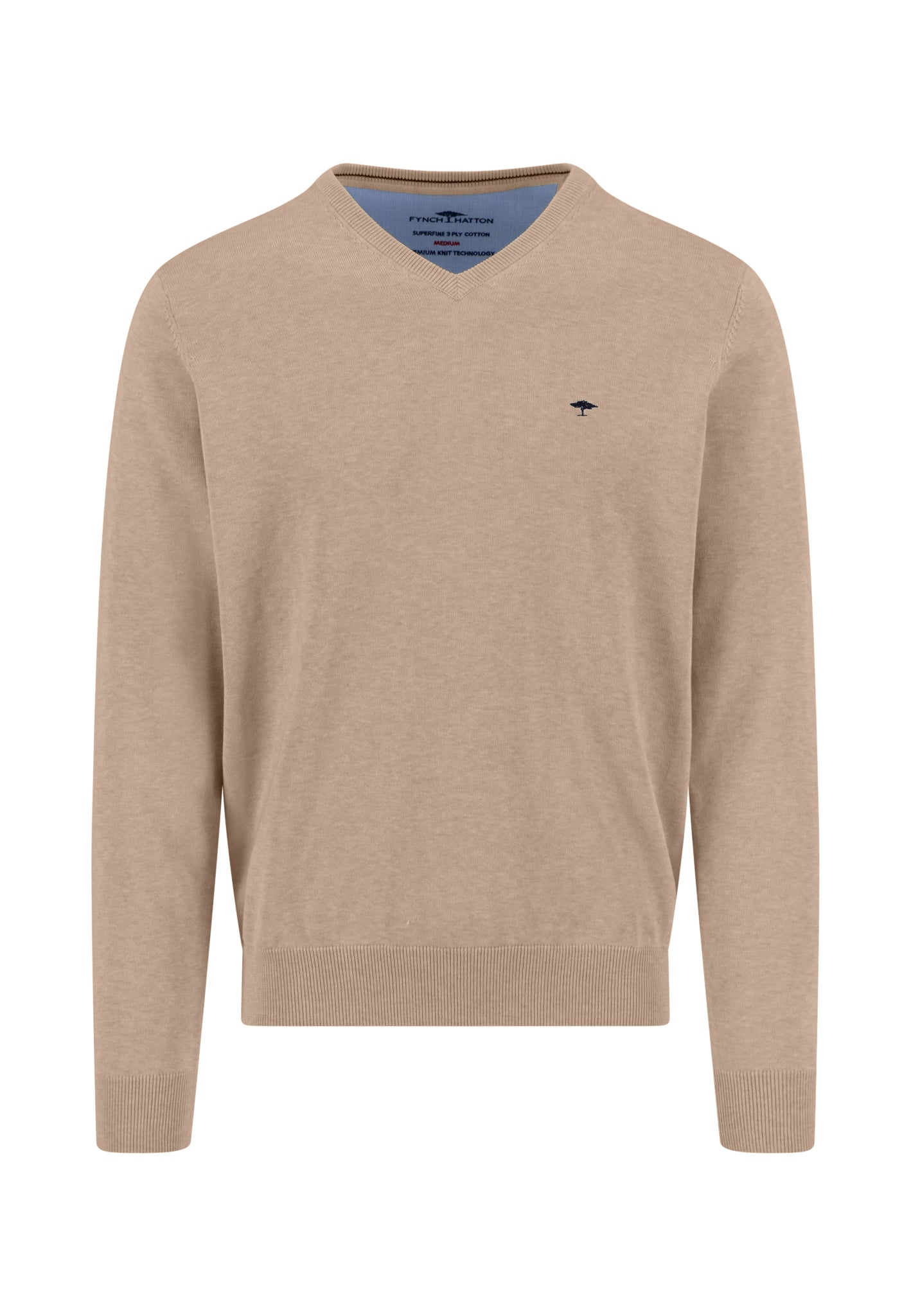 Fynch-Hatton Herren Pullover Taupe