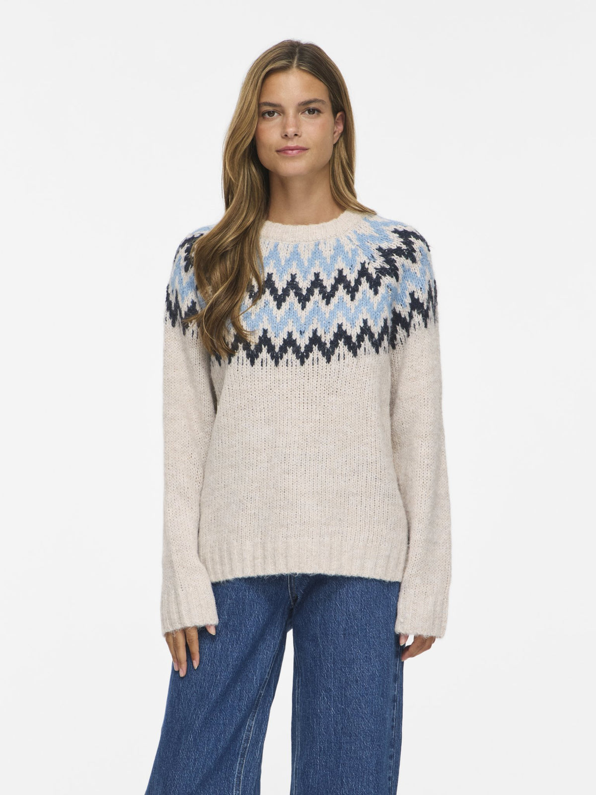 Vila Damen Pullover Super Light Nat