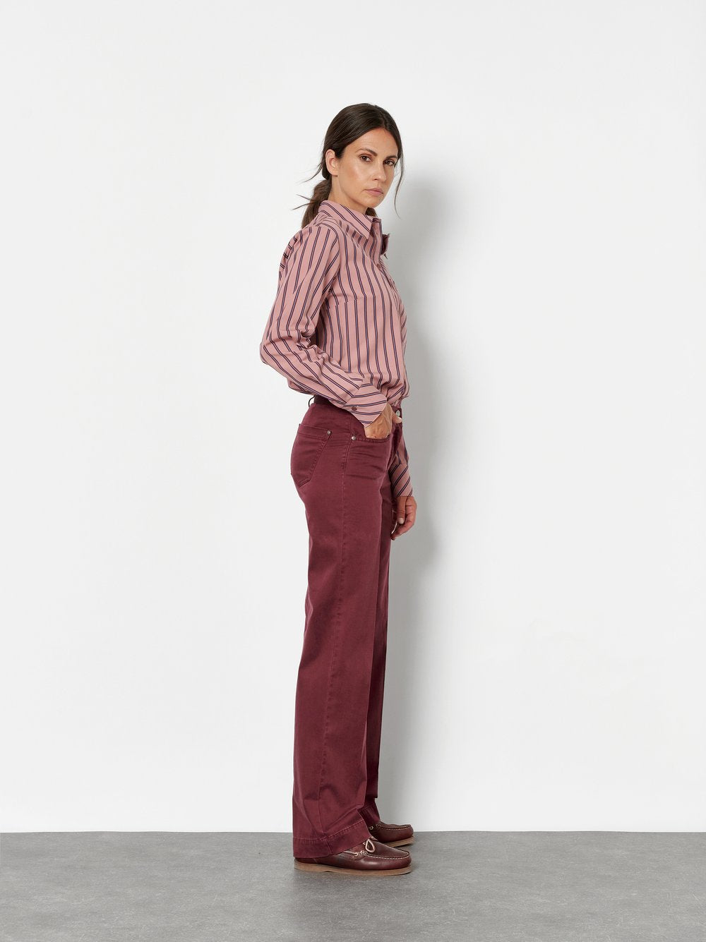 Toni Dress Damen Hosen Deep Berry Red