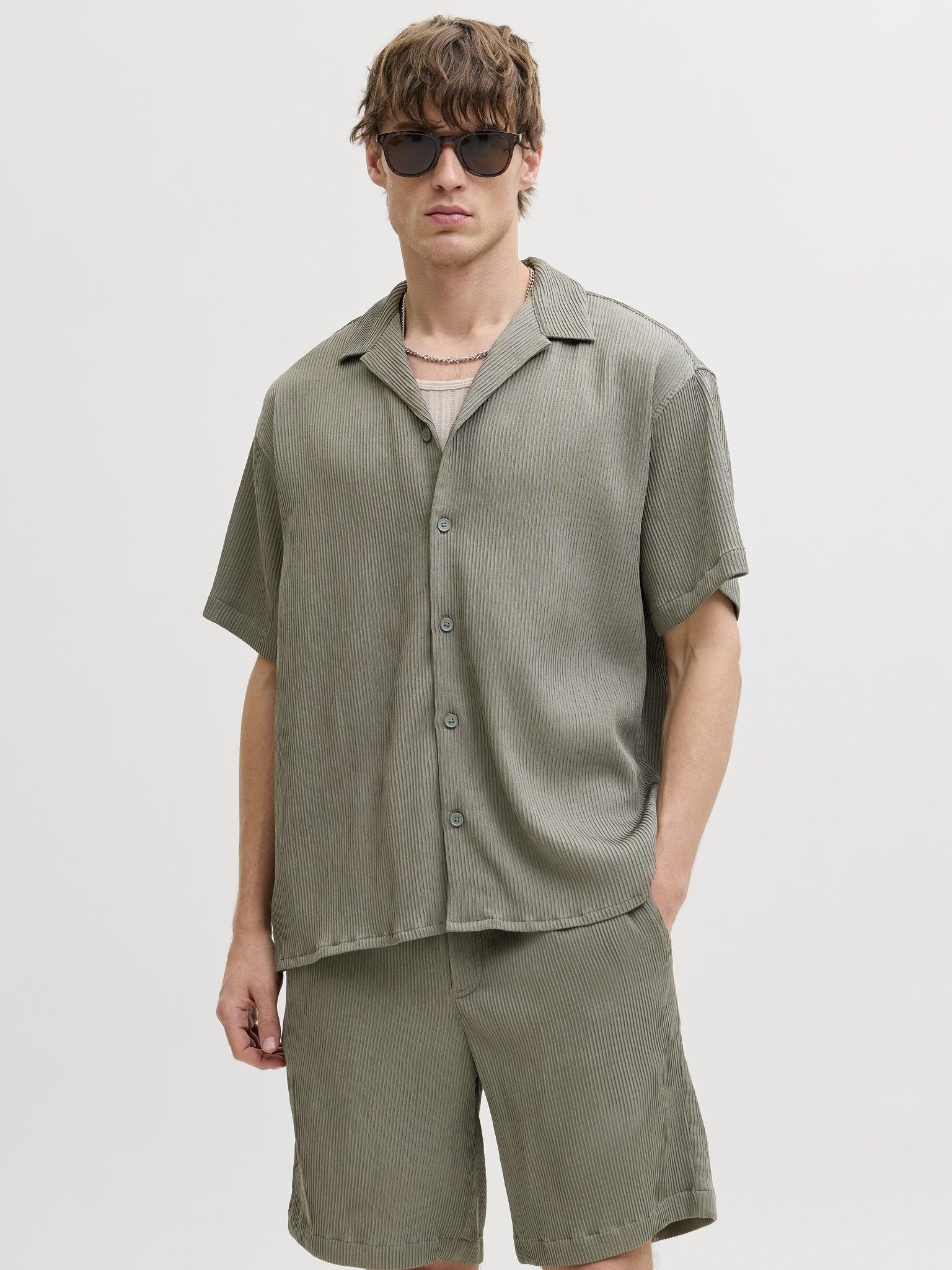 Jack & Jones Herren Hemden lang Dusty Olive