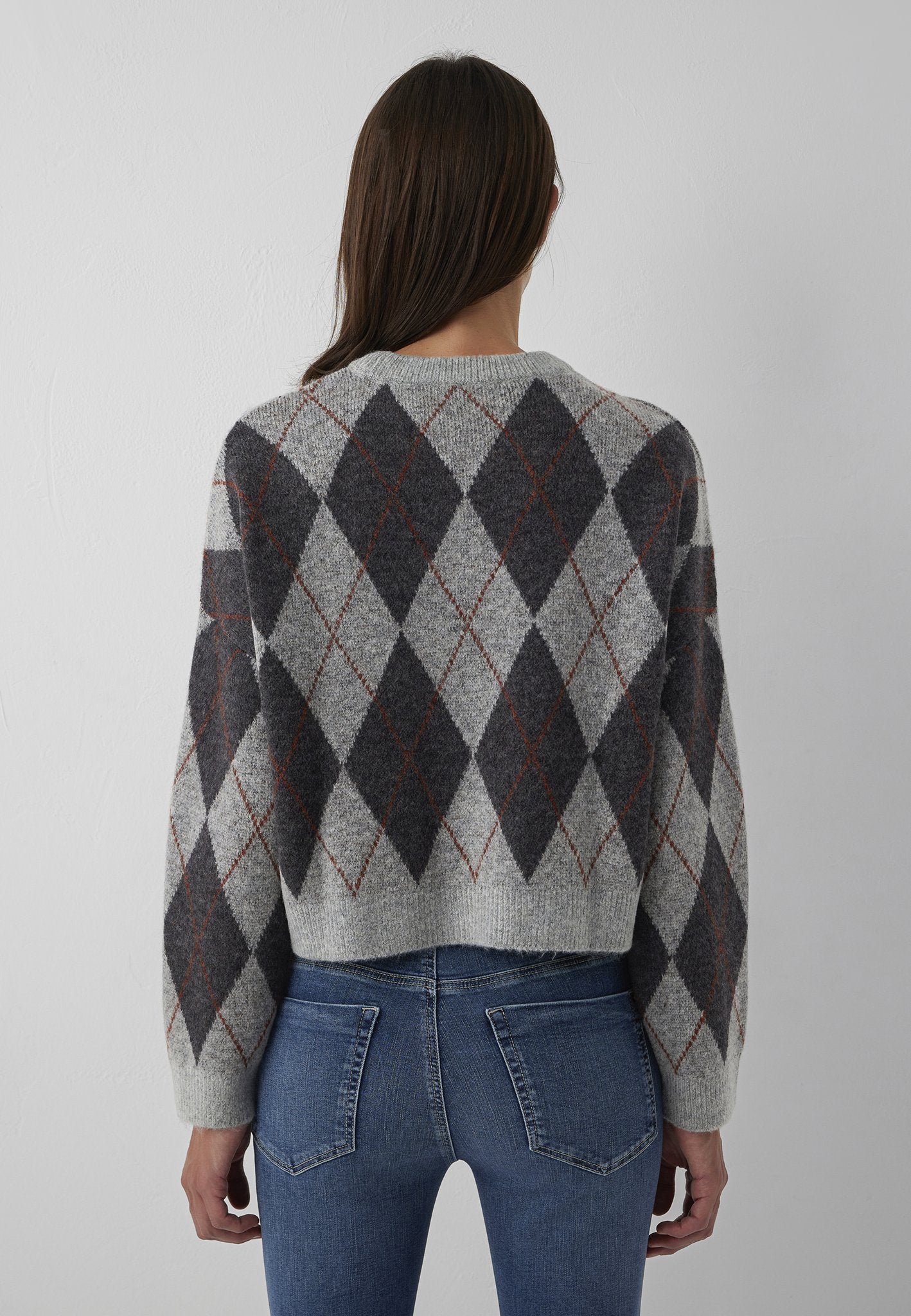 Mavi Damen Pullover Mid Grey Melang