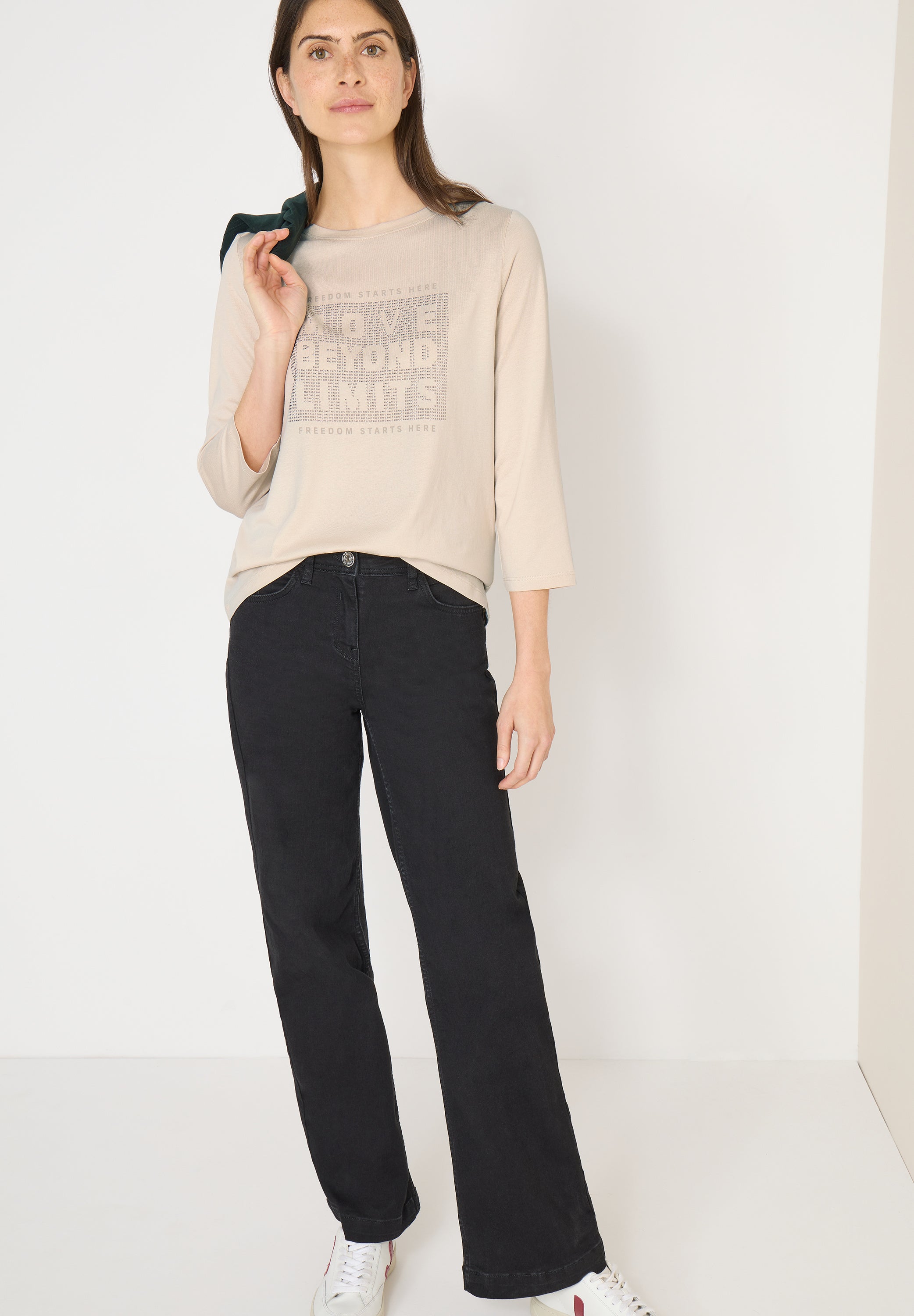 Cecil Damen T-Shirts  Pearl Bei