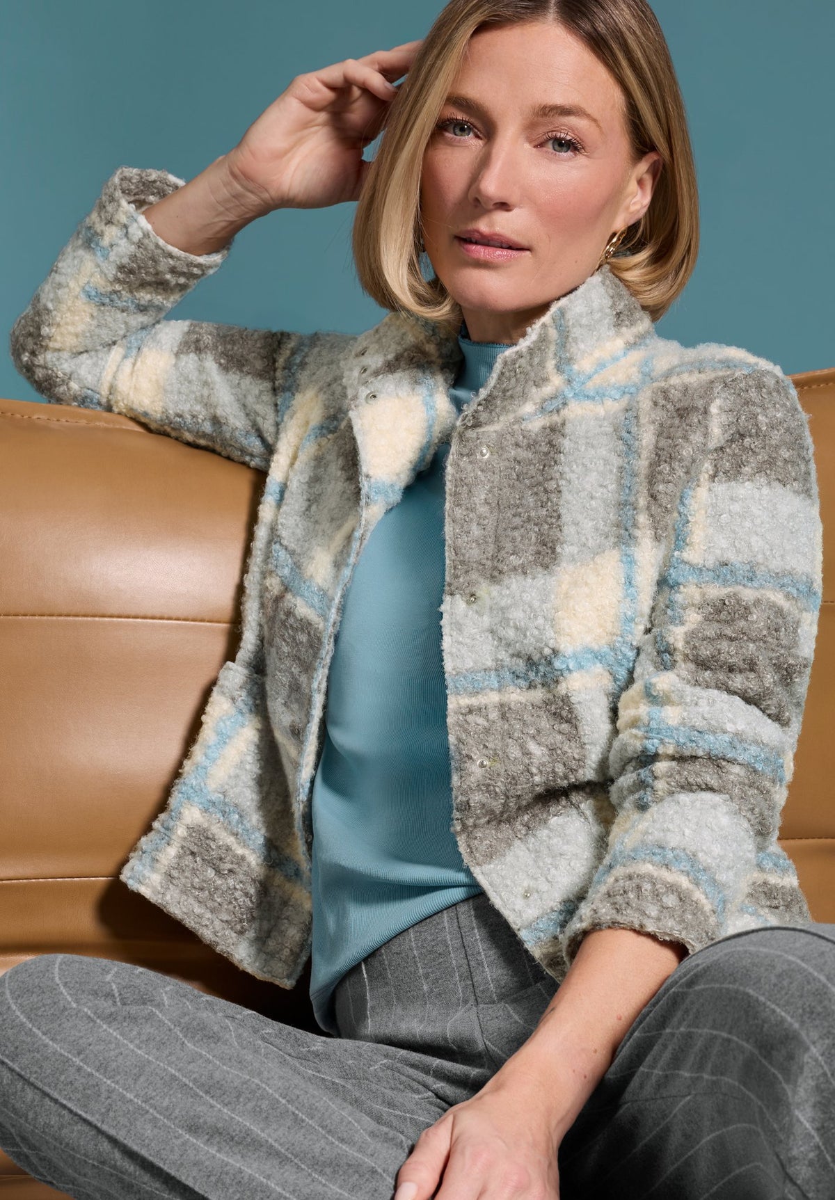 Bianca Damen Blazer Grey Mix