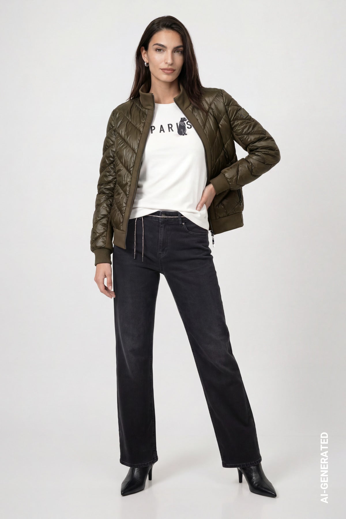 Monari Damen Jacken Olive