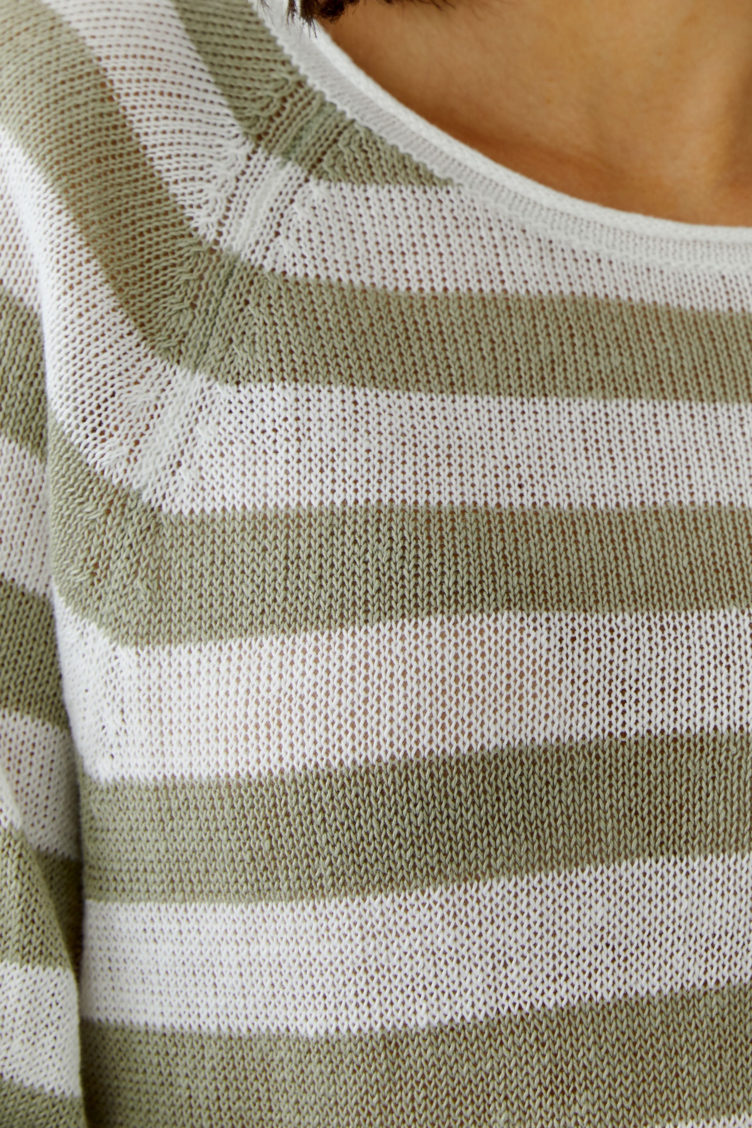 Oui Damen Pullover  White Gree