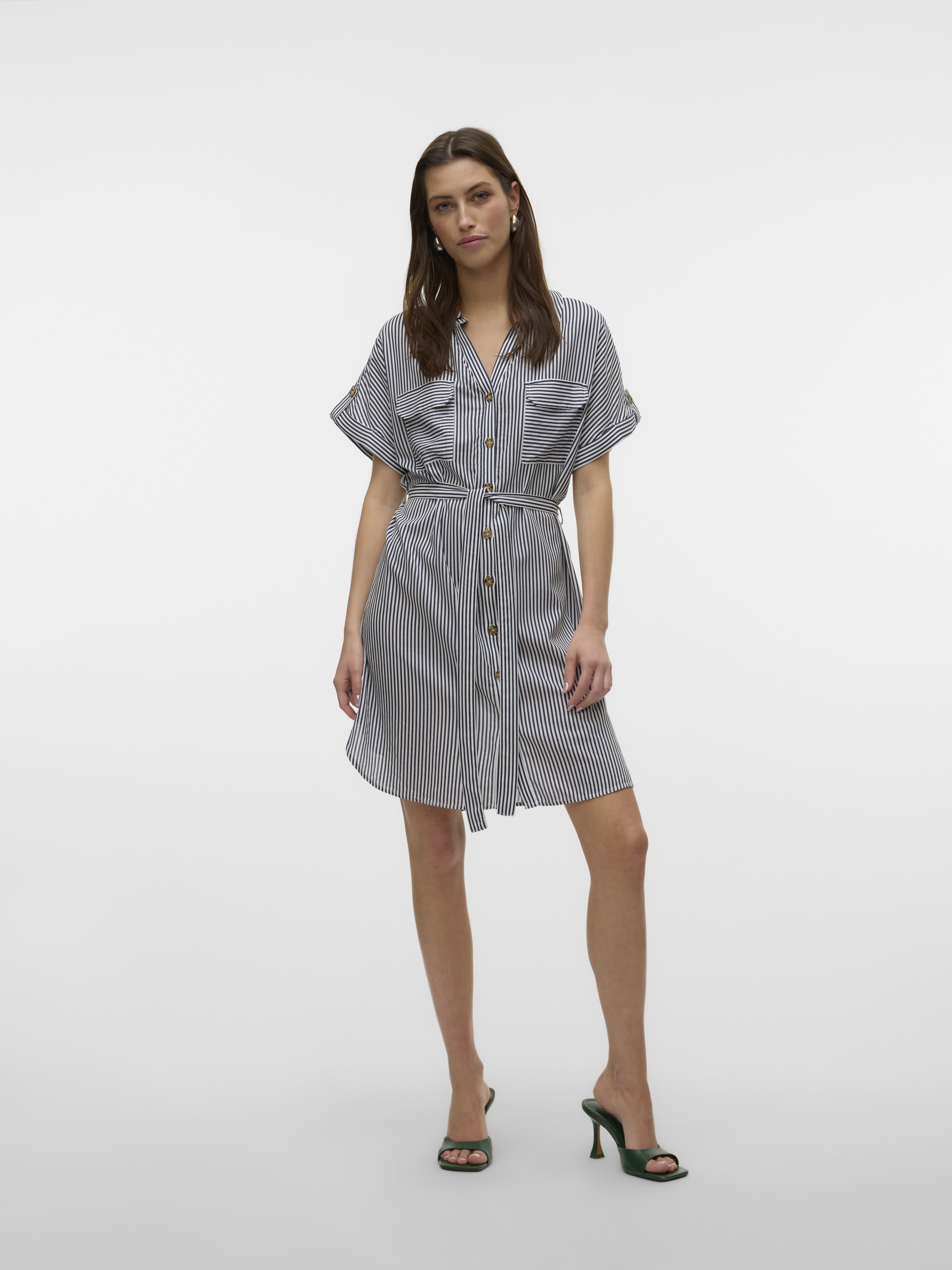 Vero Moda Damen Kleider India Ink/Snow