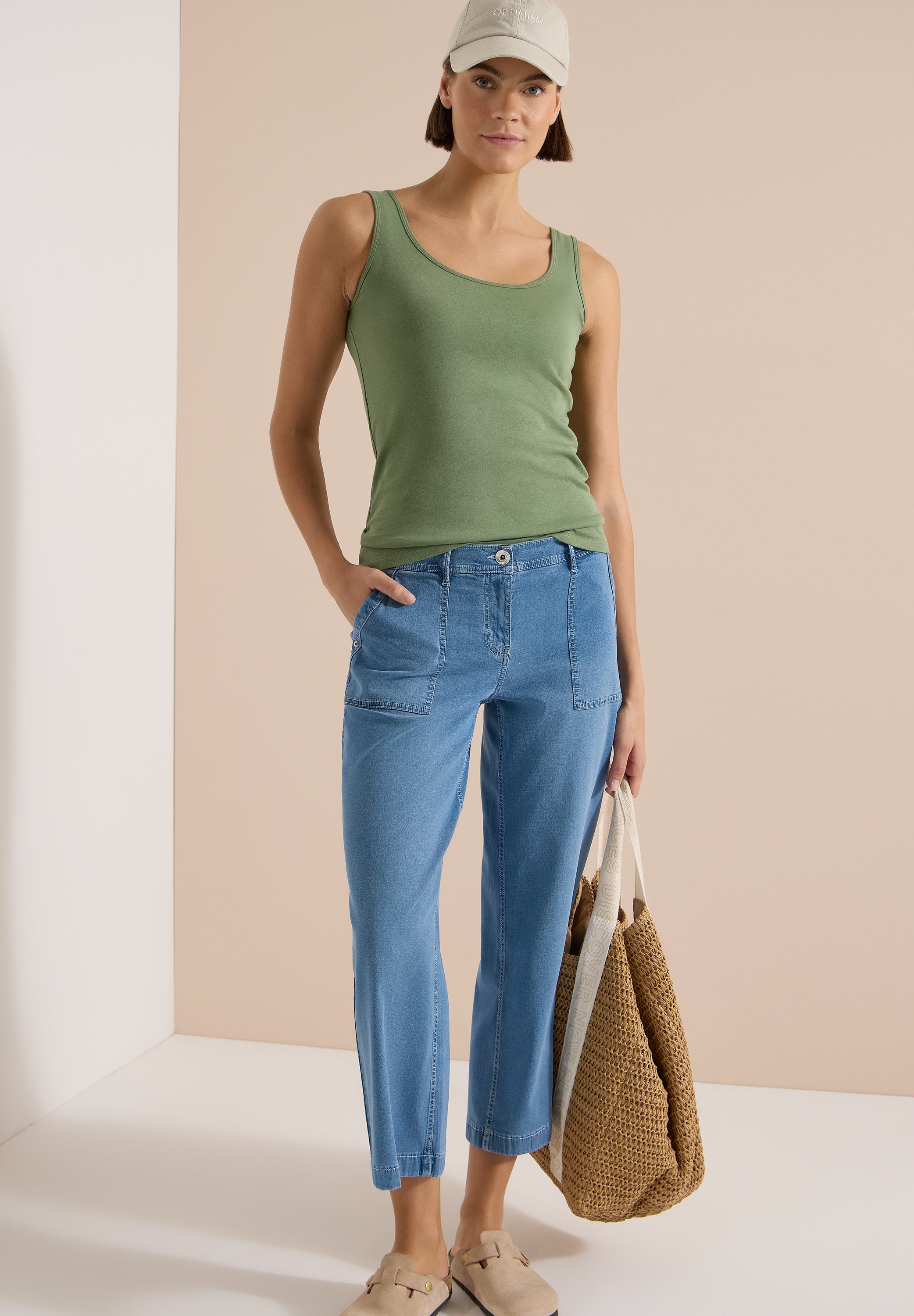 Cecil Damen Hosen  Light Blu
