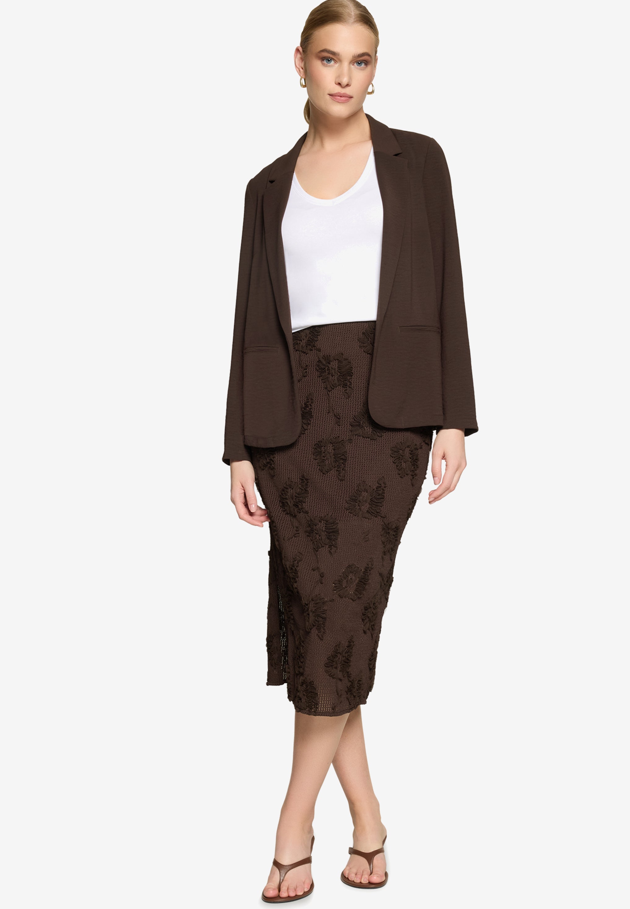 Zero Damen Blazer Chocolate Plum