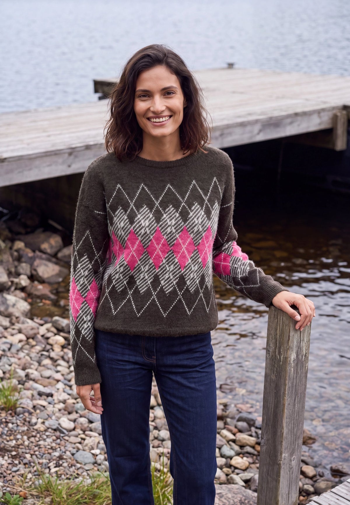 Cecil Damen Pullover  Truffle B