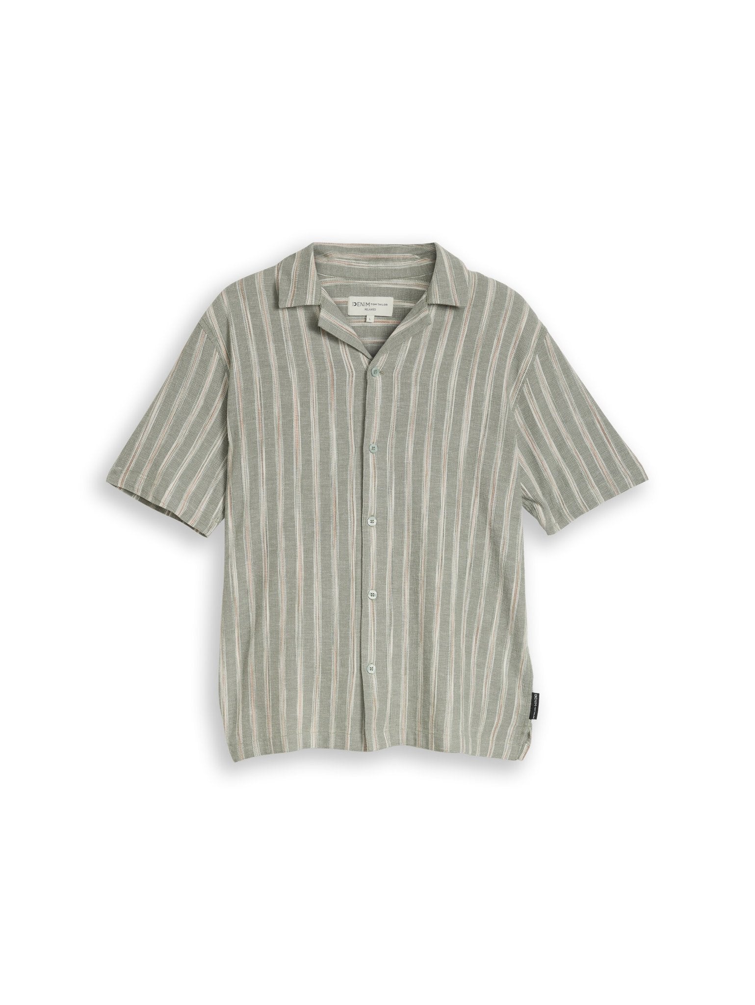 Tom Tailor denim Herren Hemden kurz Sea Spray Green