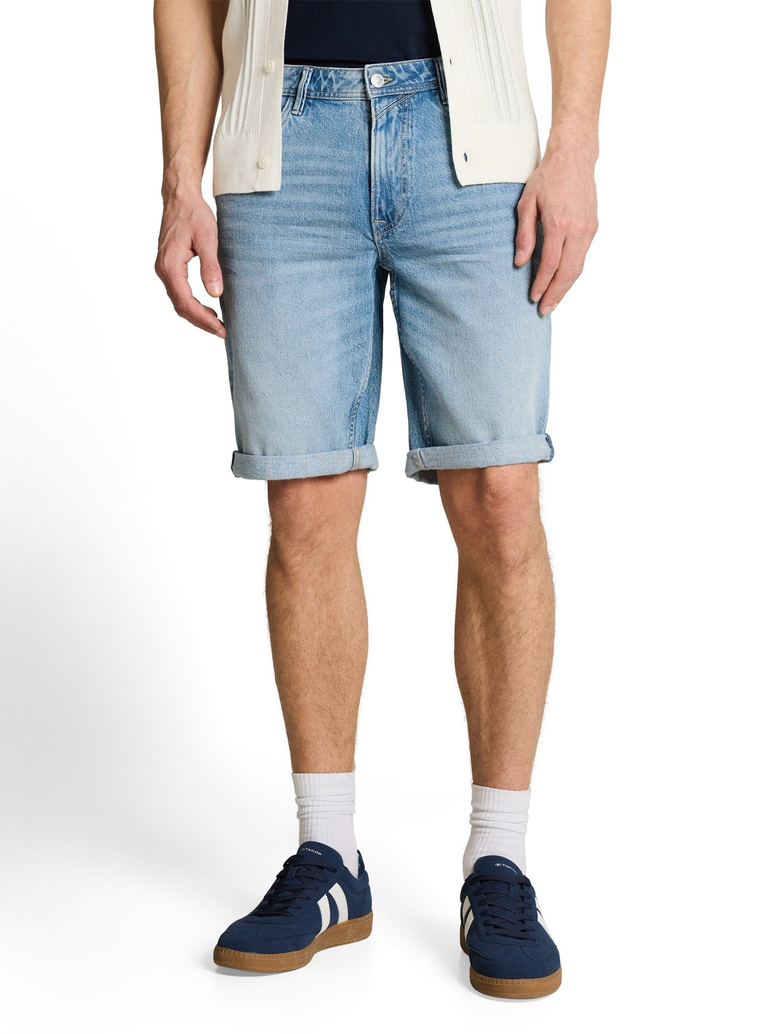 Tom Tailor denim Herren Shorts Used Light Ston
