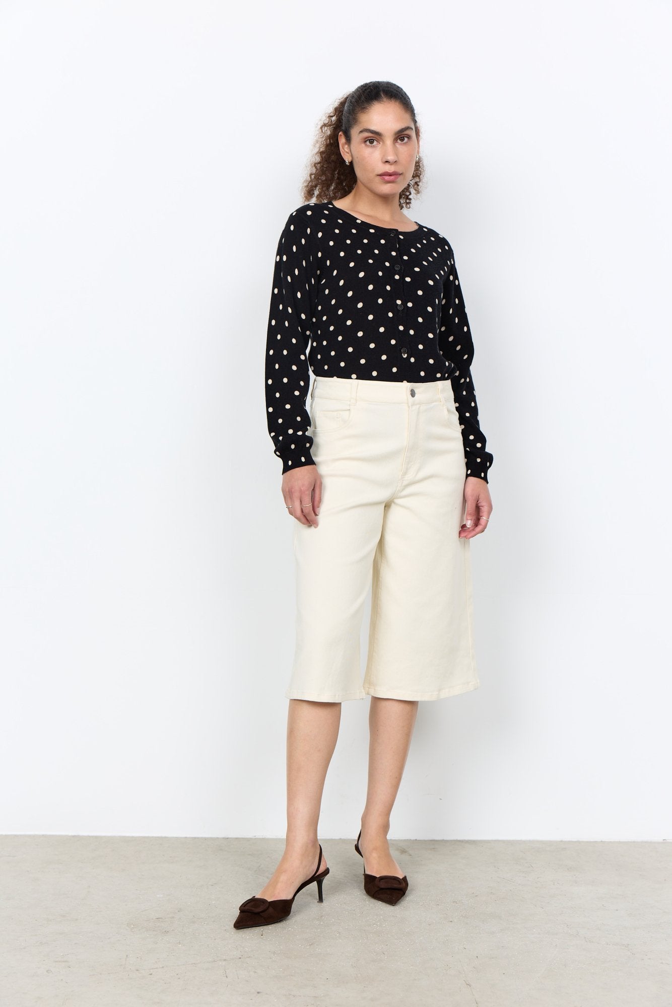 Soya Concept Damen Strickjacken Black Combi
