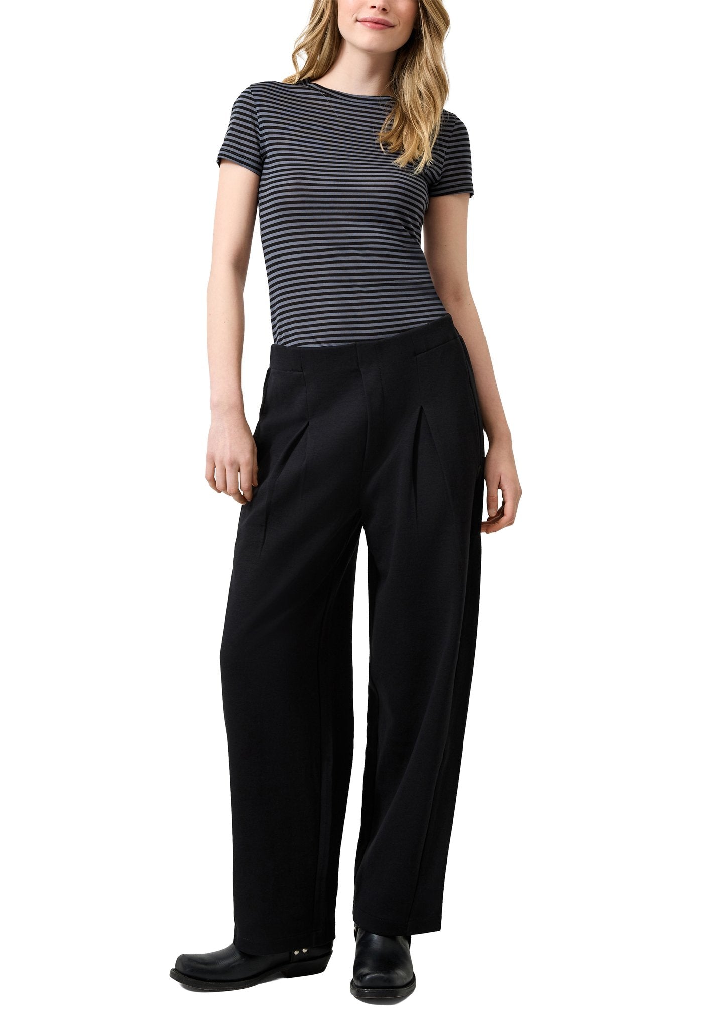 QS by S.Oliver Damen T-Shirts G Grey/Black