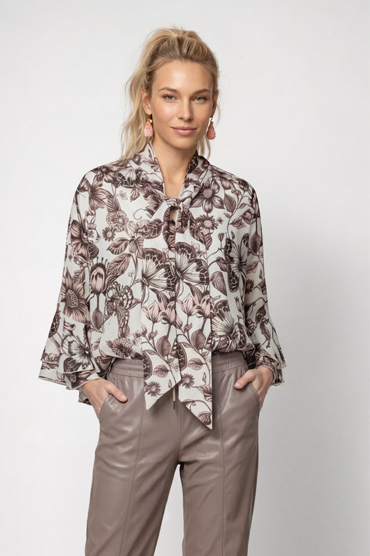 Monari Damen Blusen  Taupe Gemus