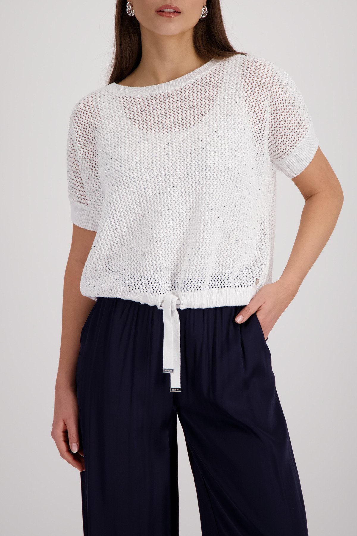 Monari Damen Pullover  Cream