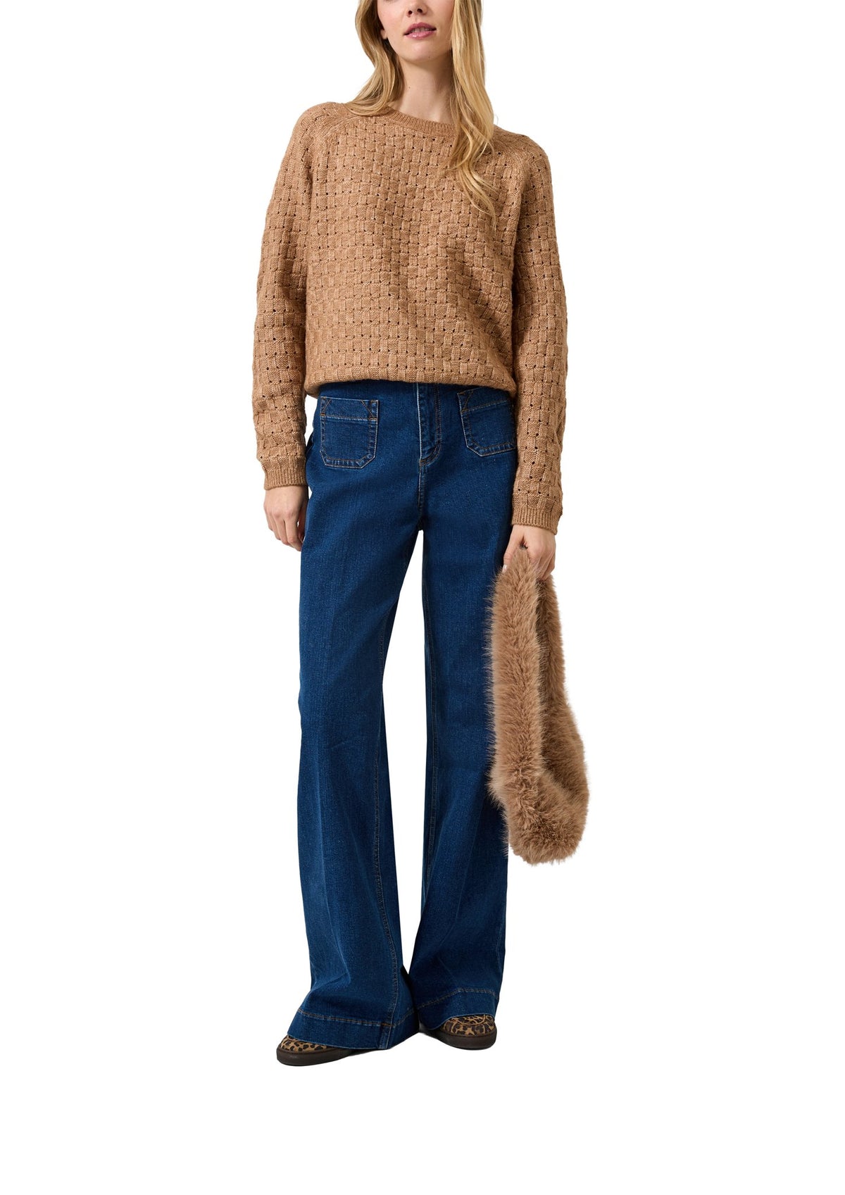 QS by S.Oliver Damen Pullover W Brown