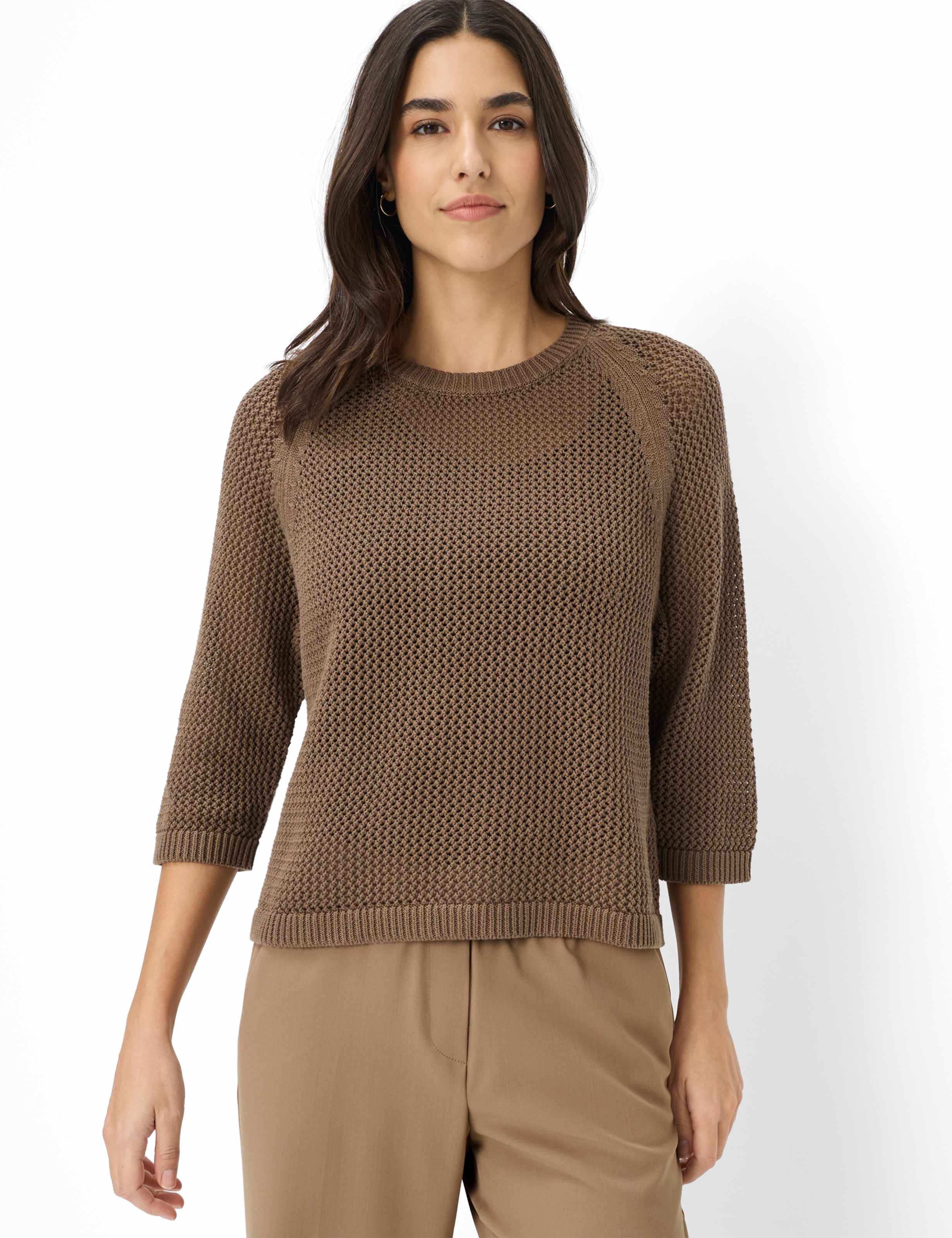 Brax Damen Pullover Mocha Brown