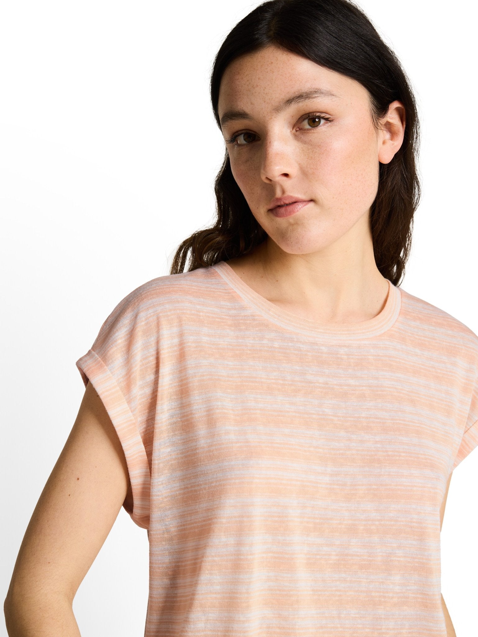 Tom Tailor denim Damen T-Shirts Apricot White G