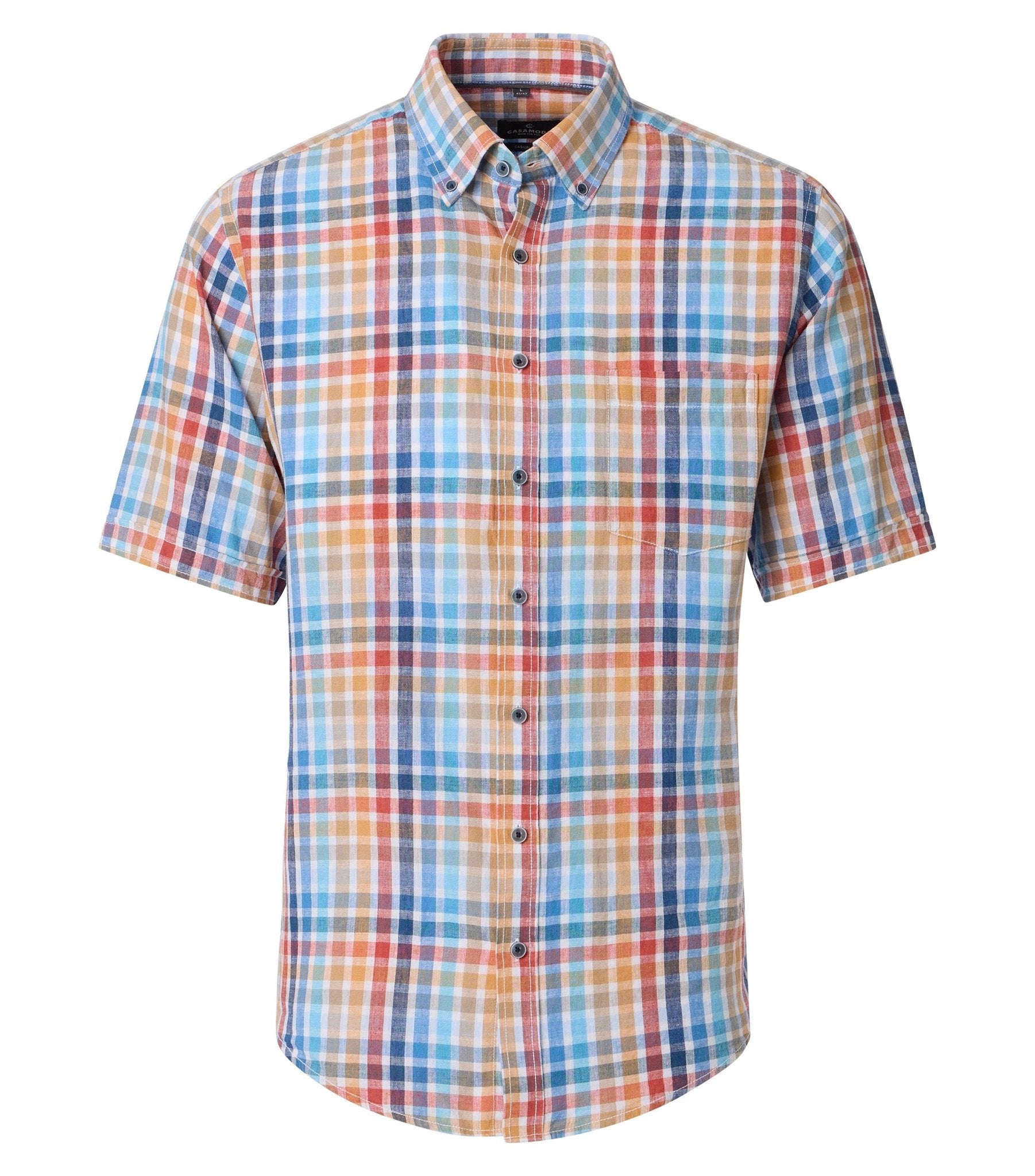 Casa Moda Herren Hemden kurz  Orange