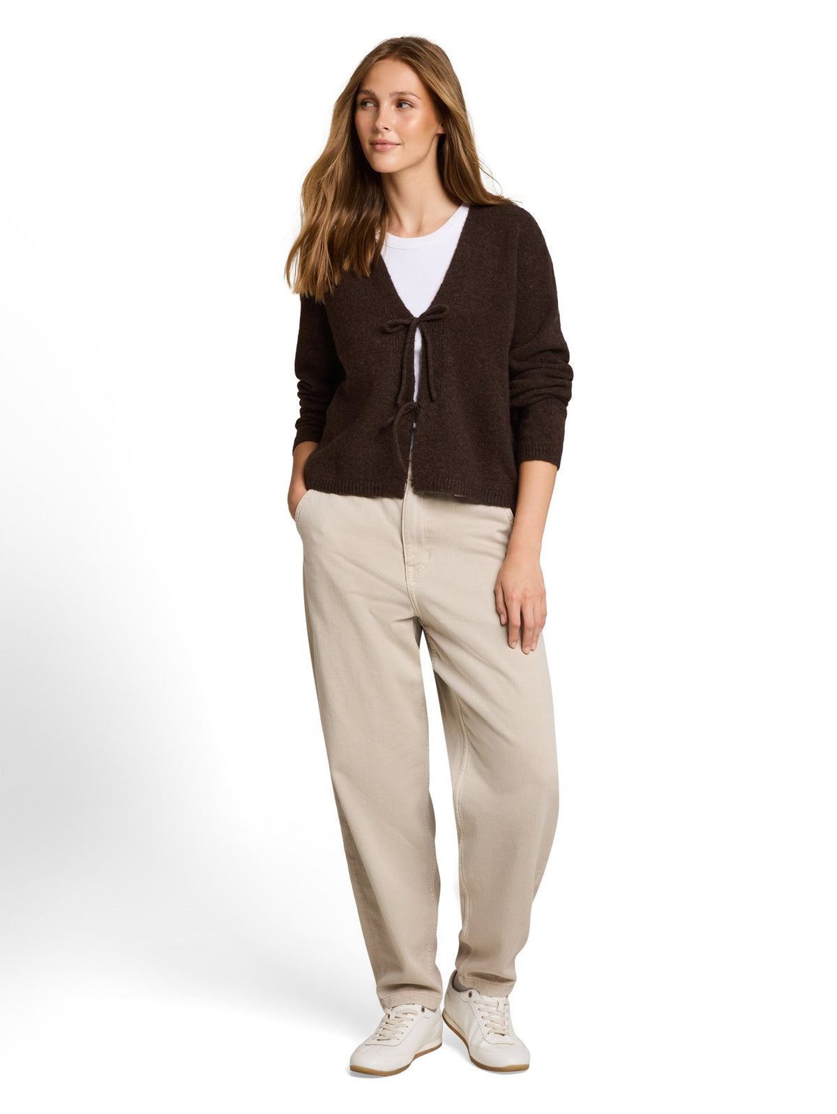 Tom Tailor denim Damen Strickjacken Cool Dark Brown