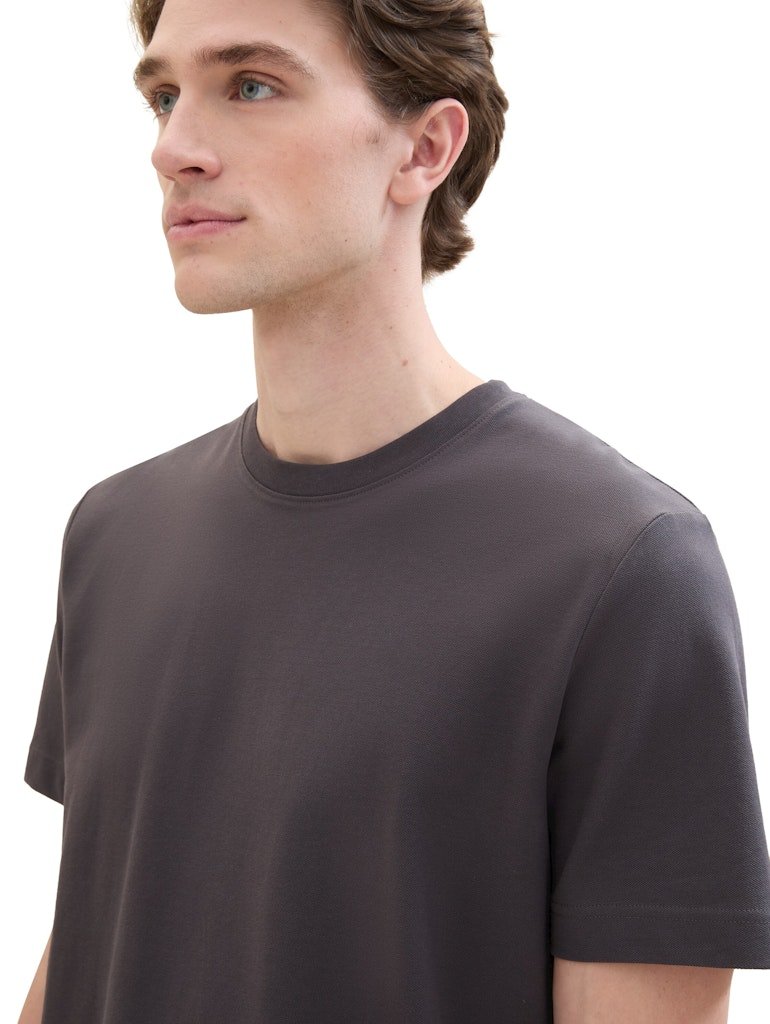 Tom Tailor Herren T-Shirts kurz Tarmac Grey