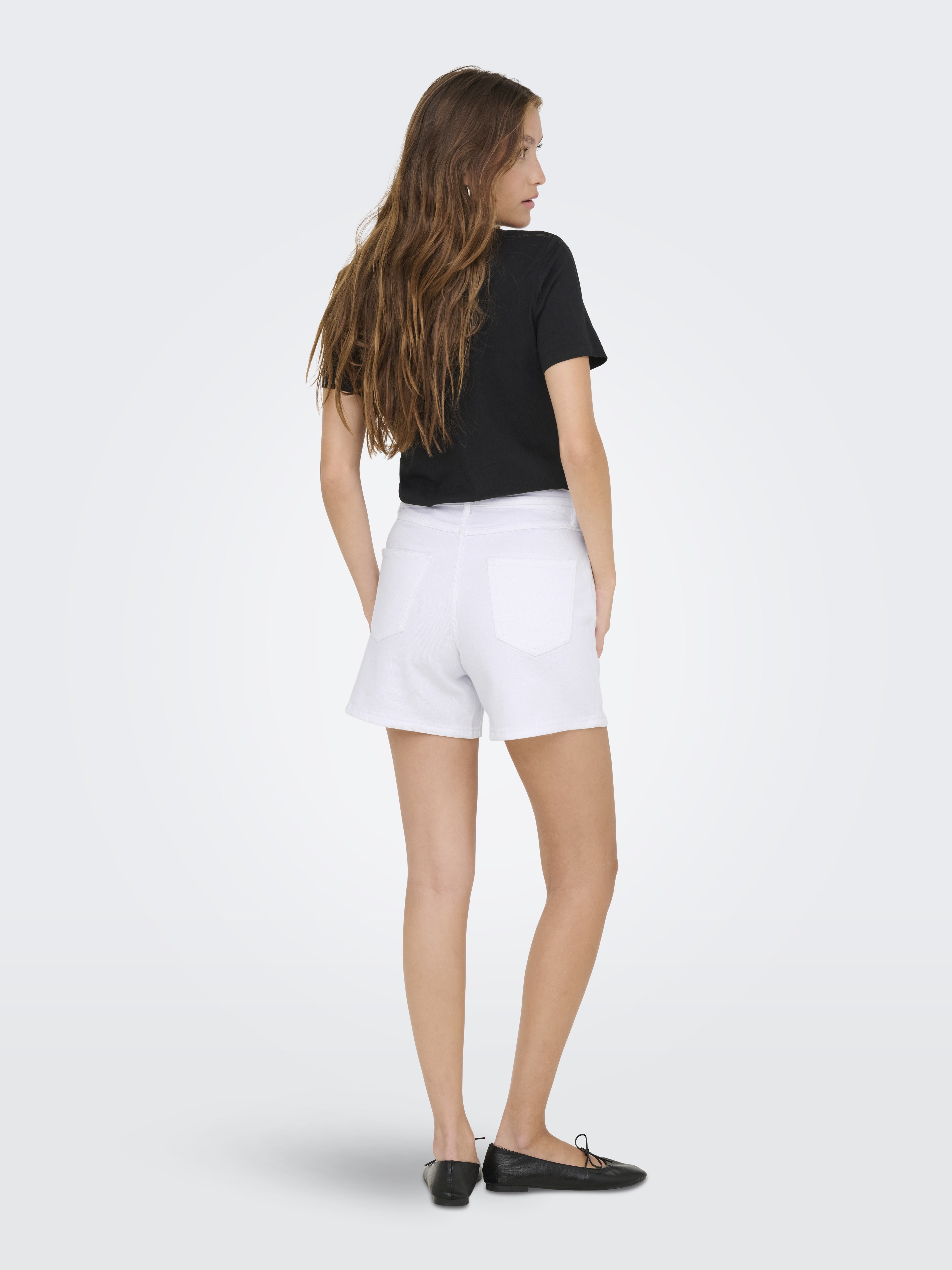 Only Damen Shorts White Denim