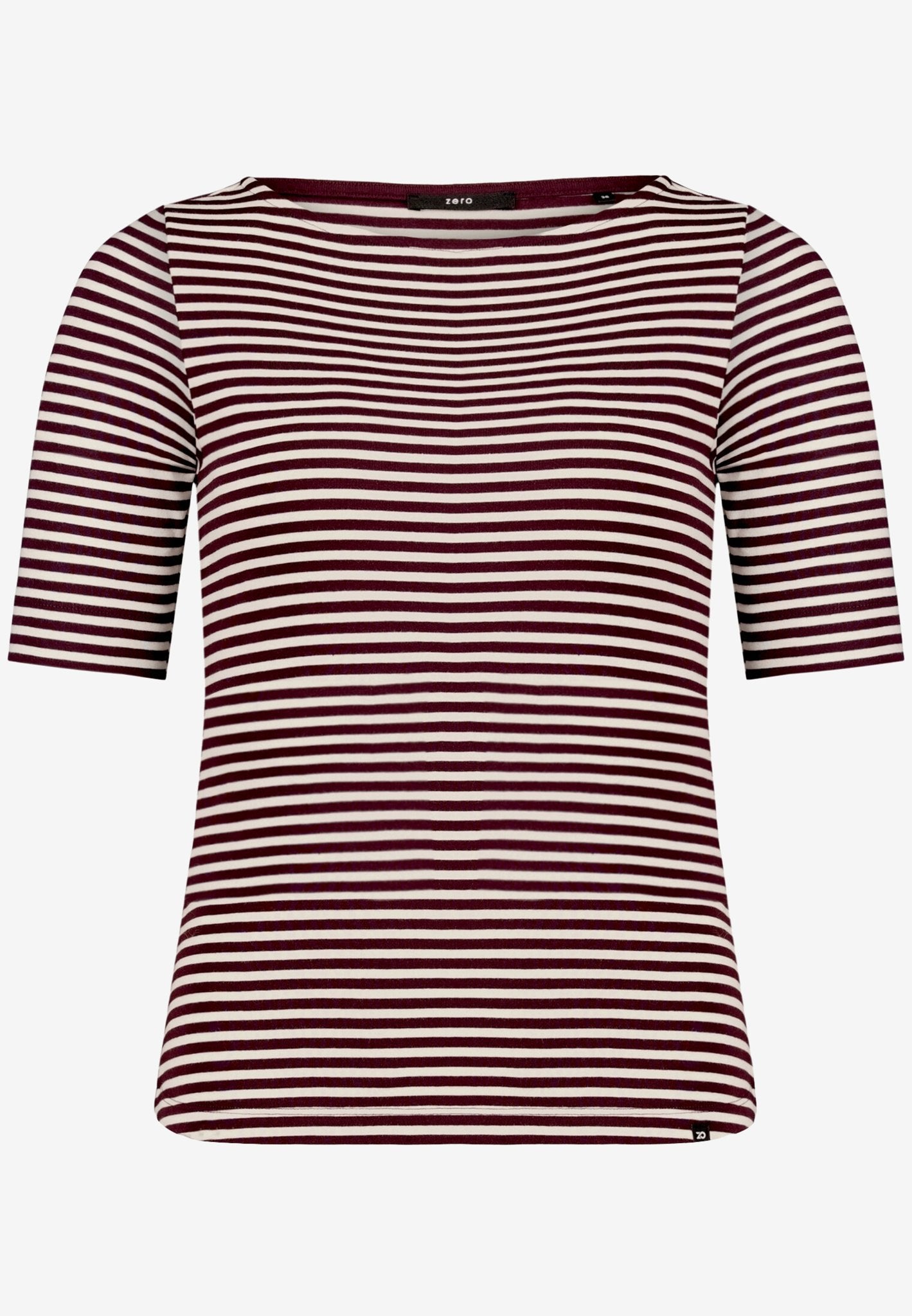 Zero Damen T-Shirts Dark Red/Cream