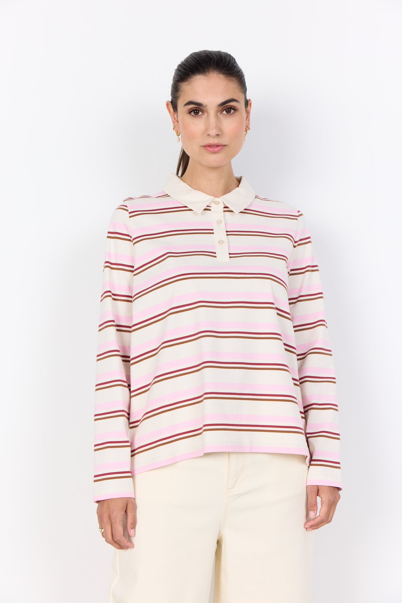 Soya Concept Damen Blusen kurz Rose Combi