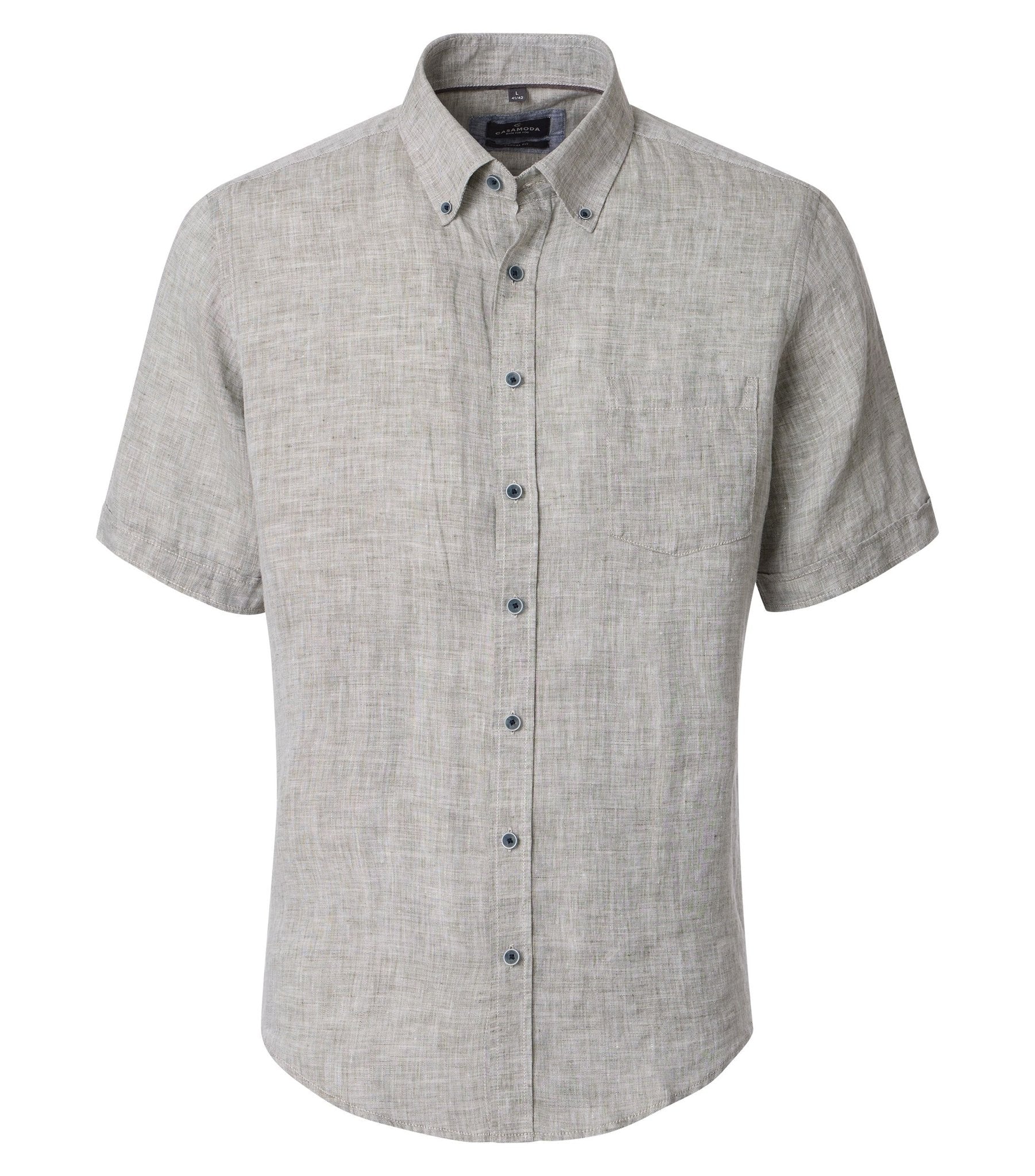Casa Moda Herren Hemden kurz  Gruen
