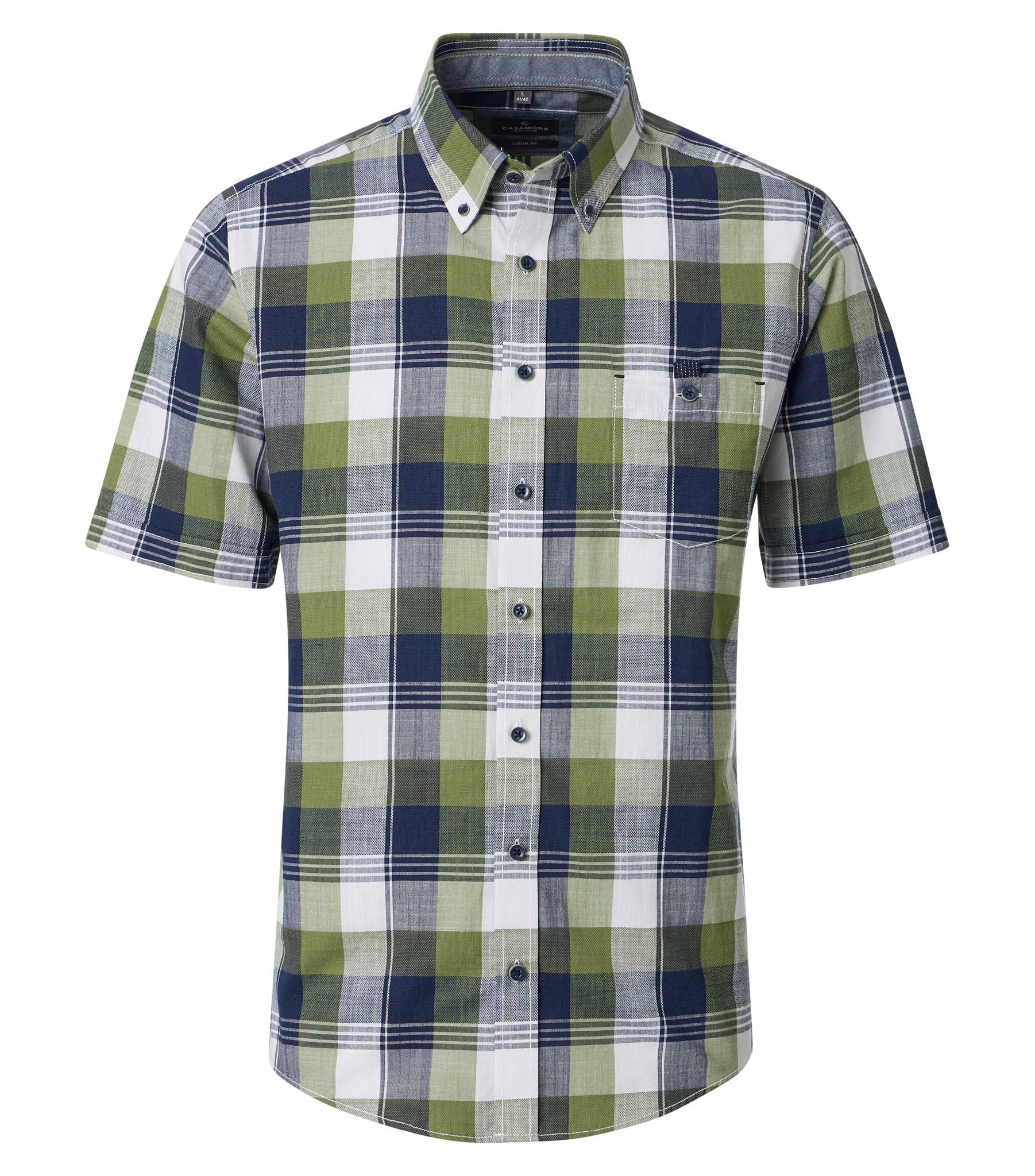 Casa Moda Herren Hemden kurz  Gruen