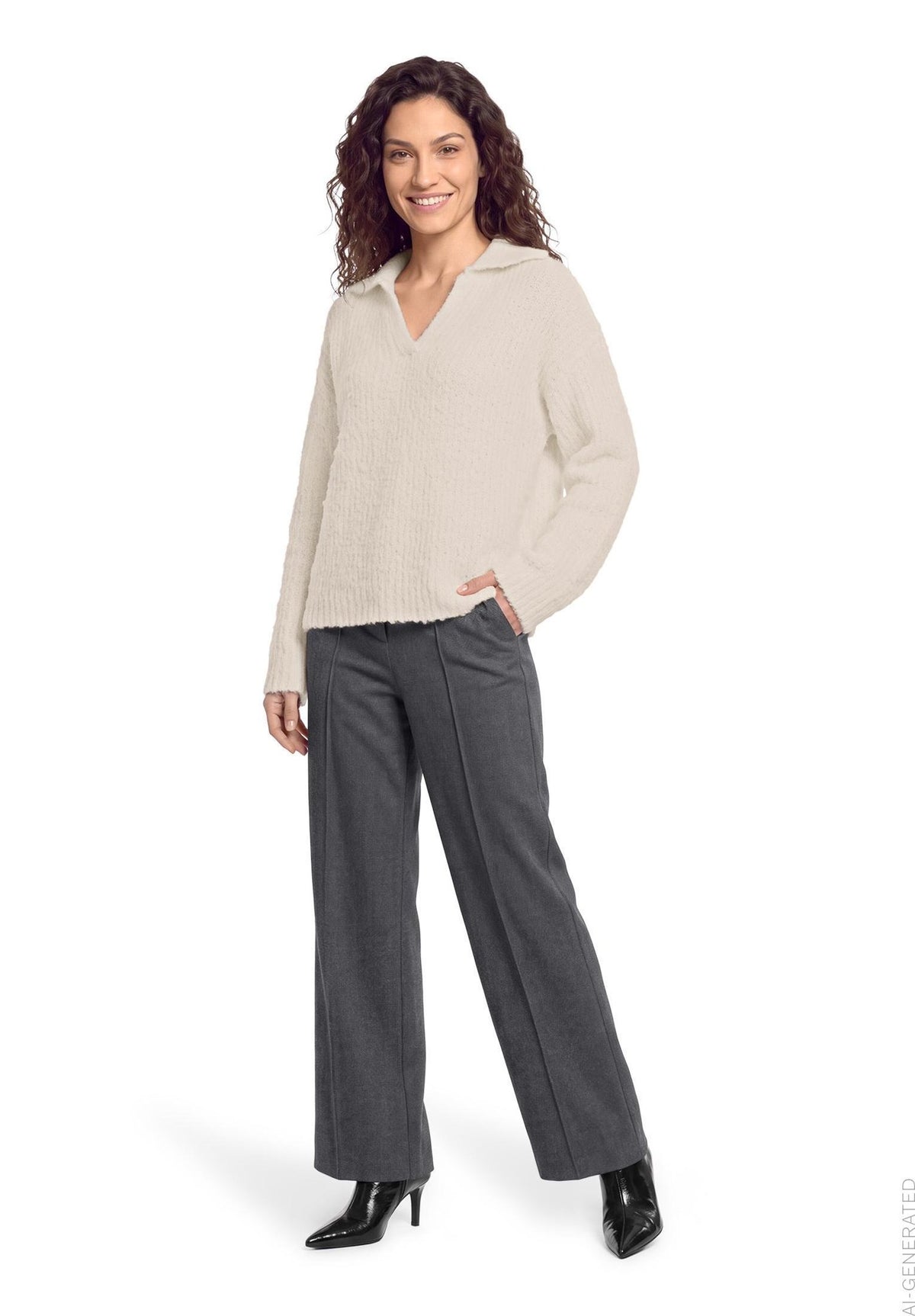 Cartoon Damen Pullover Eggnog