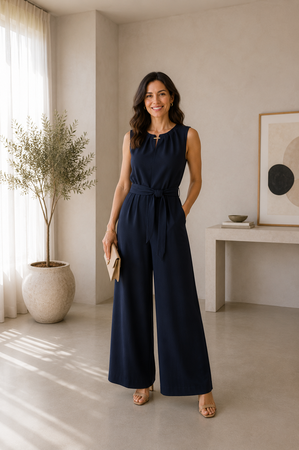Betty & Co Damen Jumpsuits Navy Blue