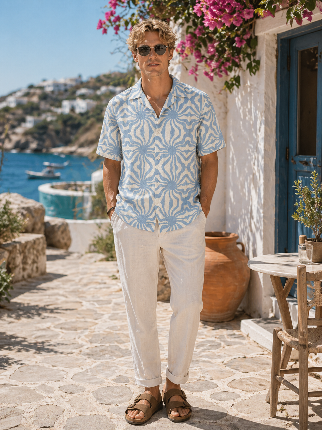 Only & Sons Herren Hemden lang Dusty Blue/Anti