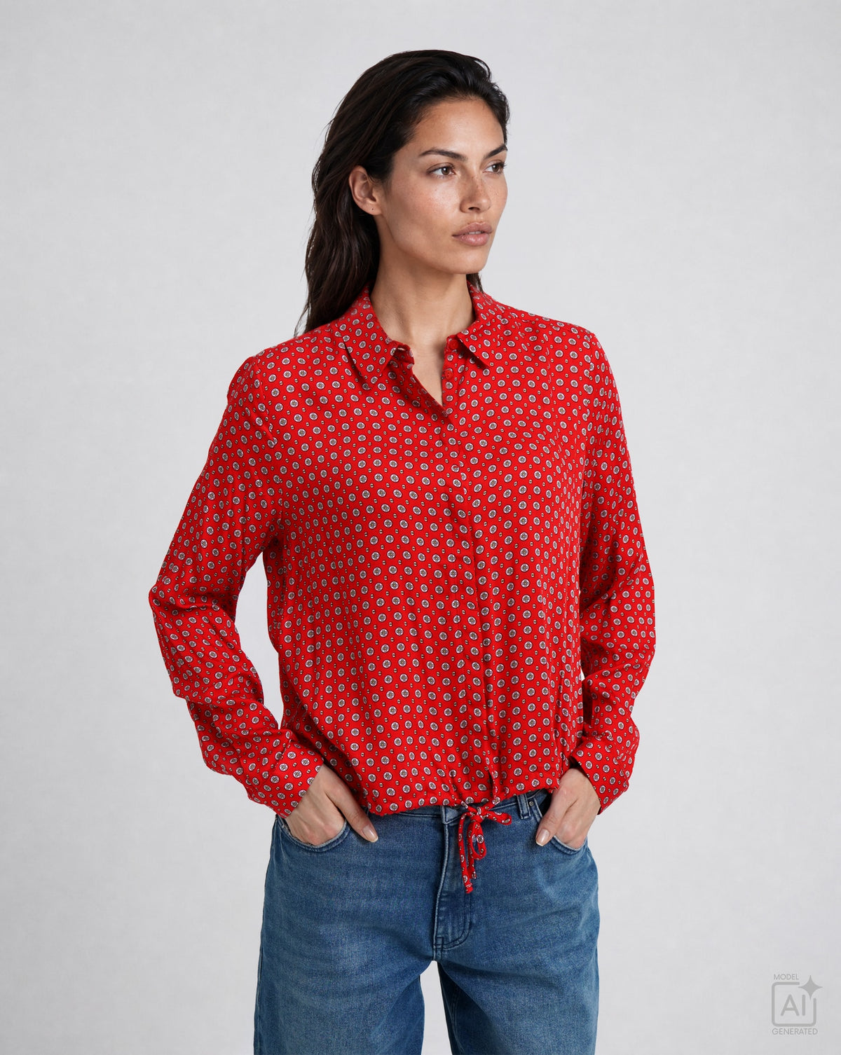 Milano Damen Blusen Chili Print