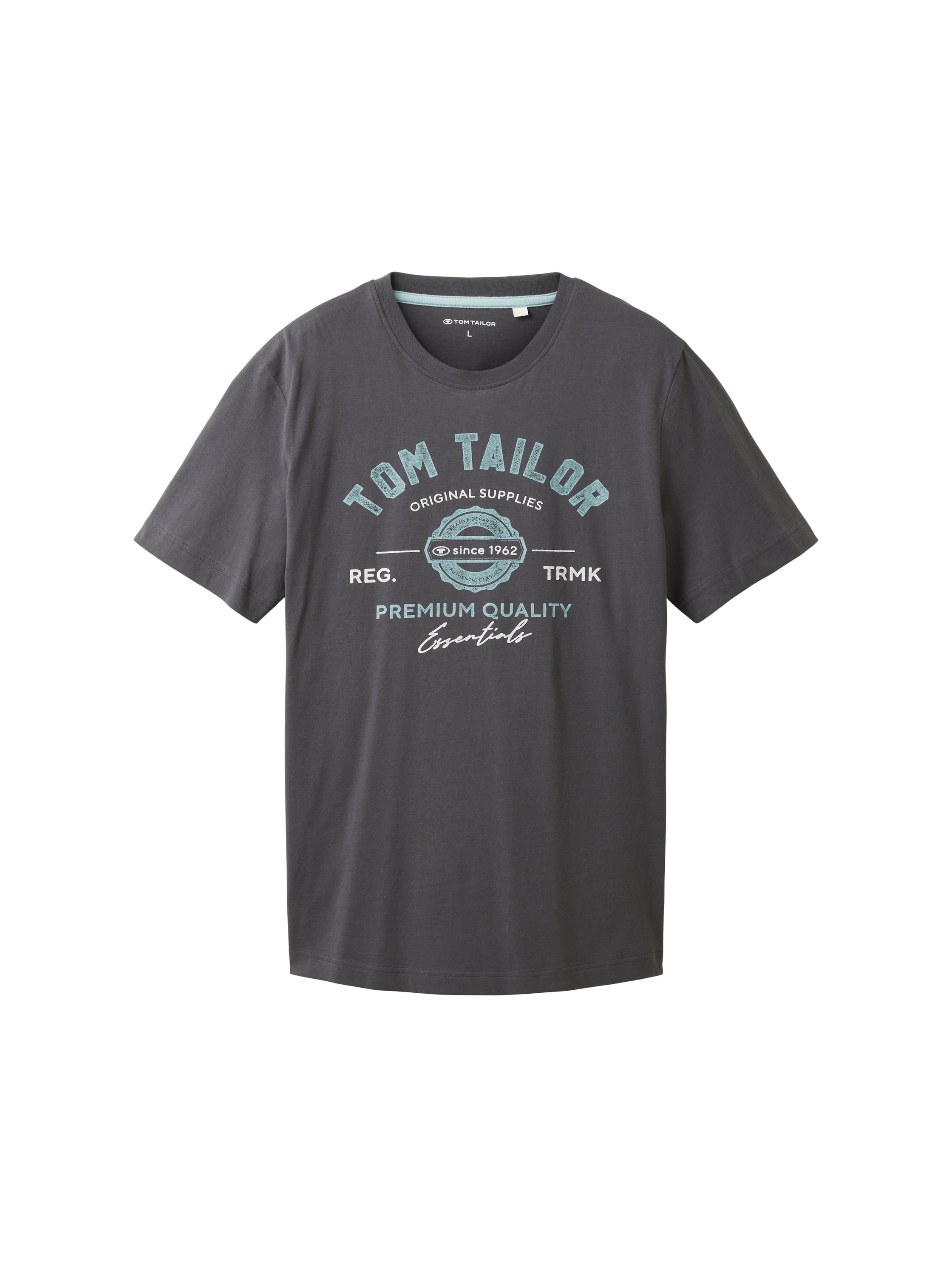 Tom Tailor Herren T-Shirts kurz Tarmac Grey