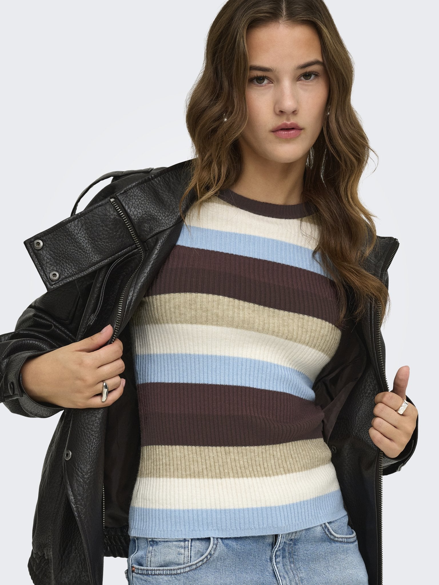 only Damen Pullover Coffee Bean/Hum