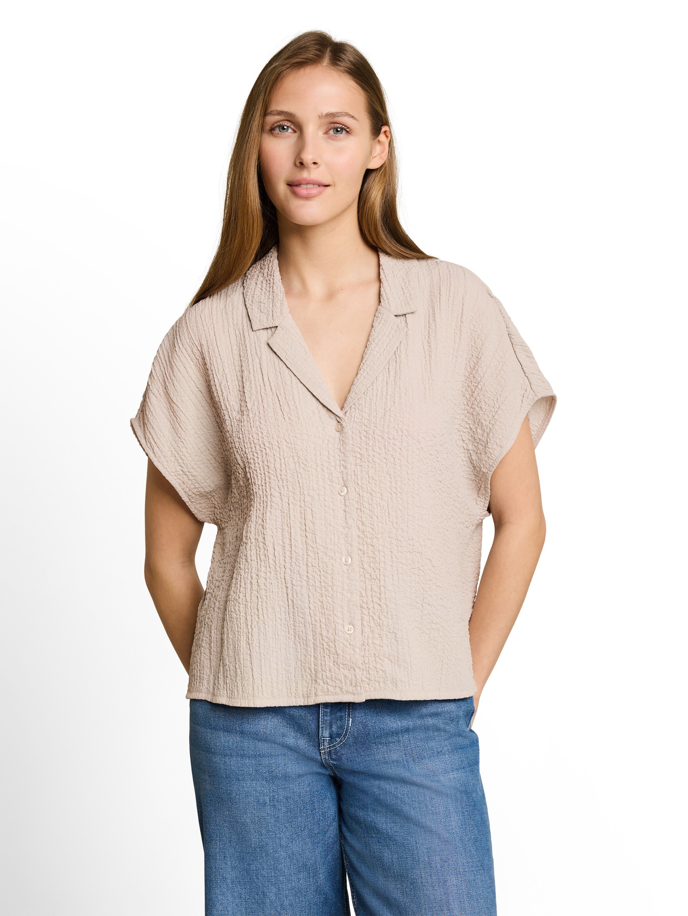 Tom Tailor denim Damen Blusen kurz Cloud Grey