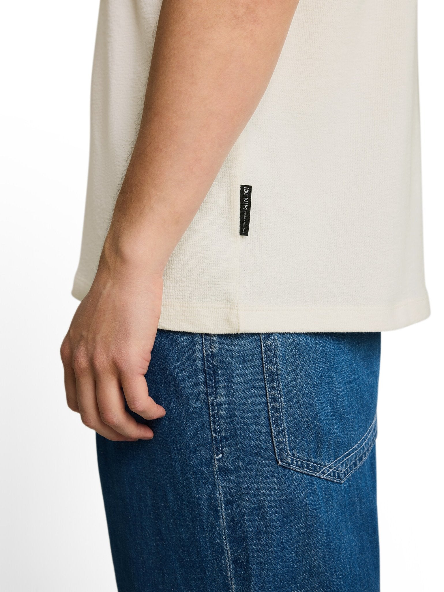 Tom Tailor denim Herren T-Shirts kurz Wool White