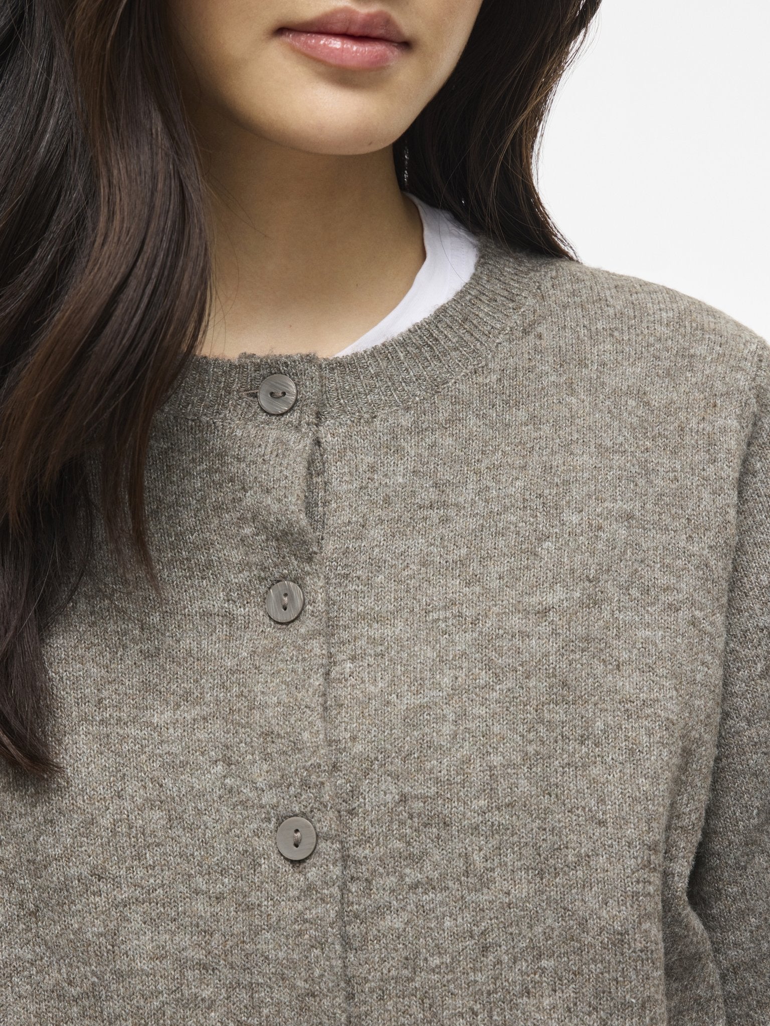 Vila Damen Strickjacken Falcon/Melange