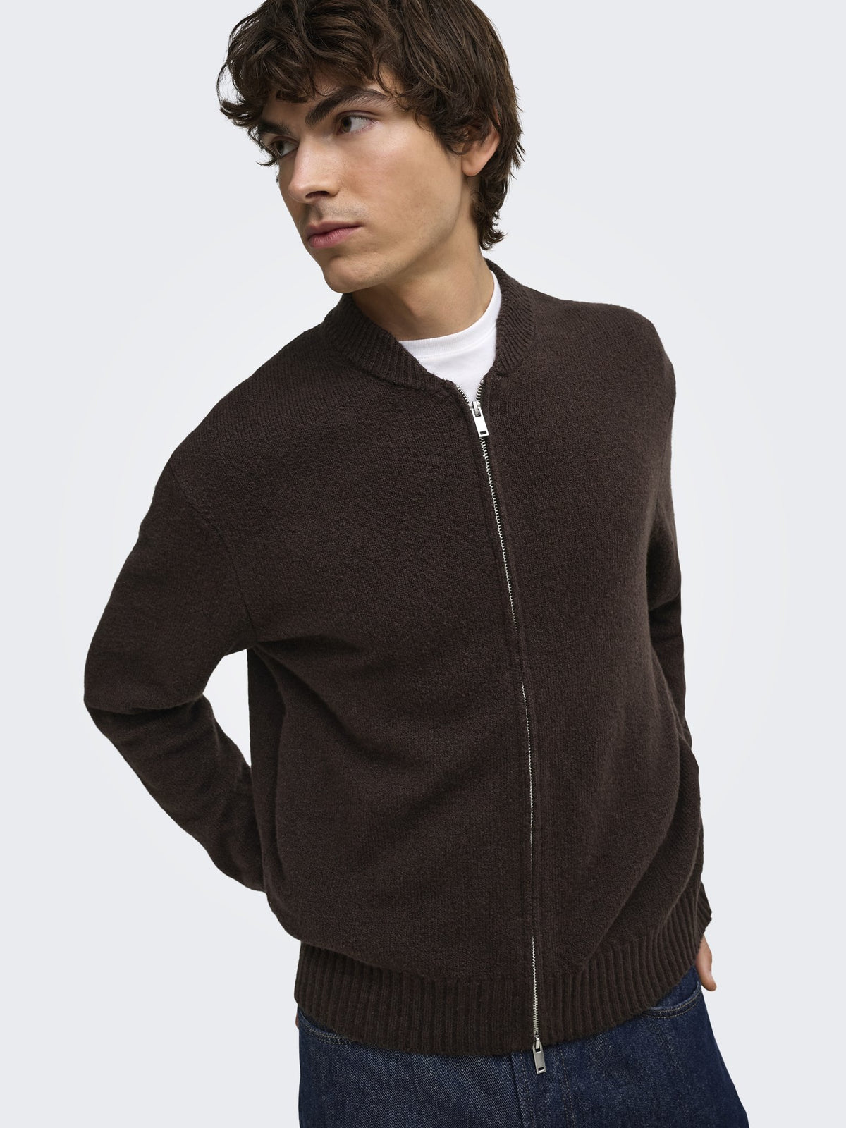 Only & Sons Herren Strickjacken Demitasse