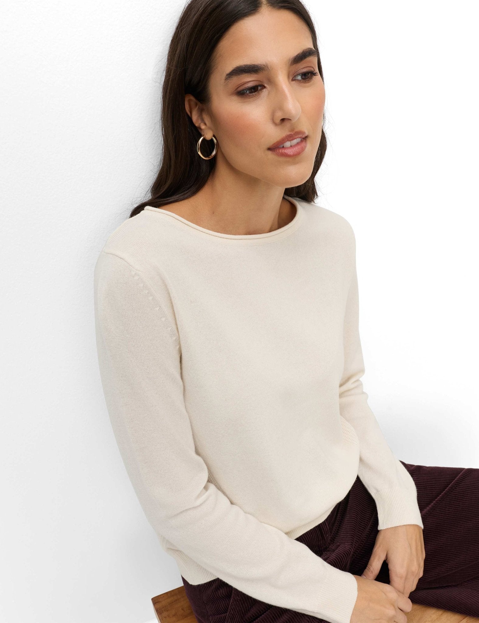 Brax Damen Pullover Dark Ecru