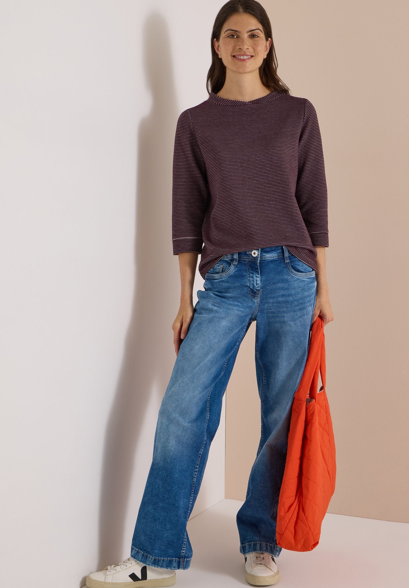 Cecil Damen T-Shirts Berry Red