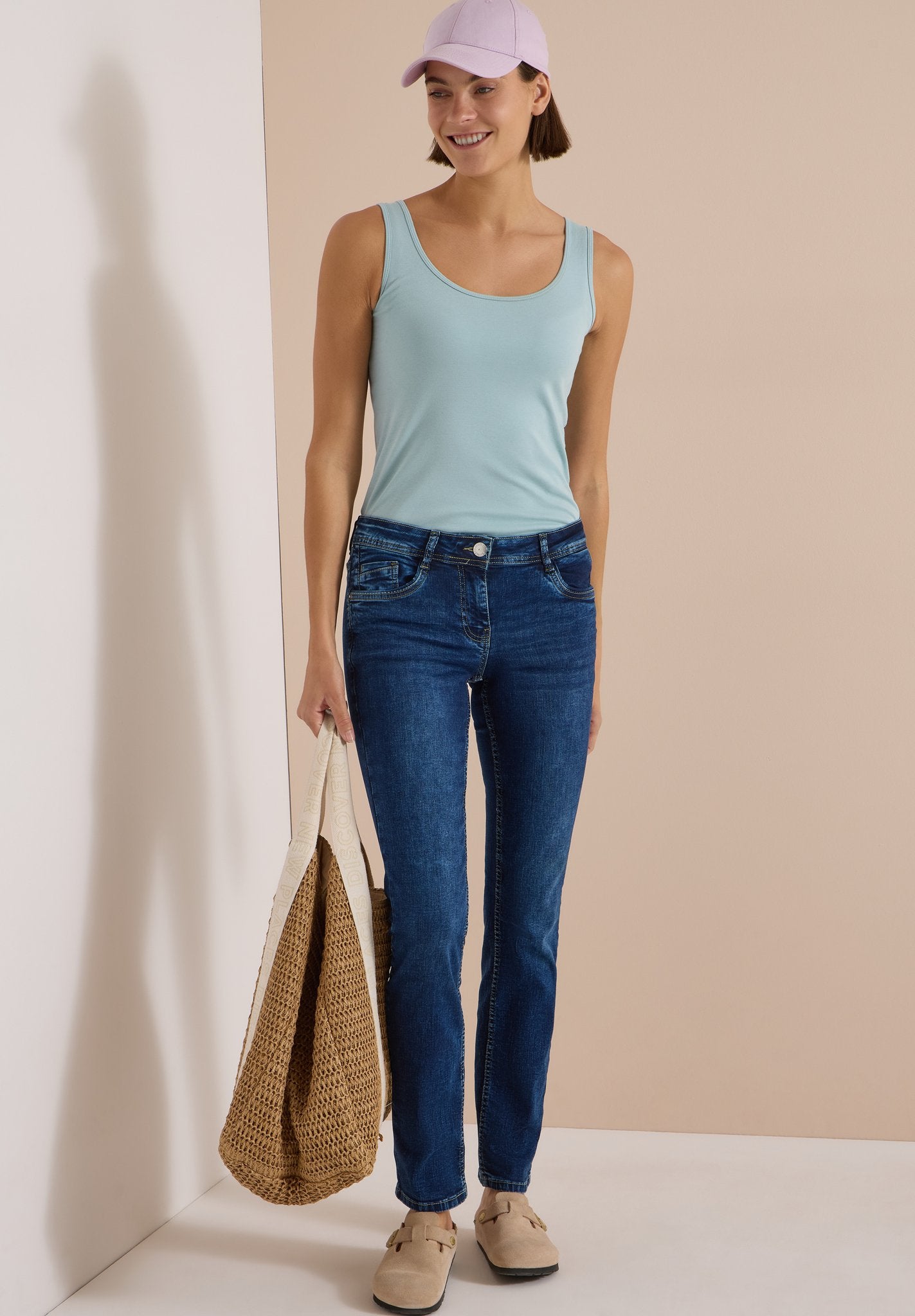 Cecil Damen Hosen  Mid Blue