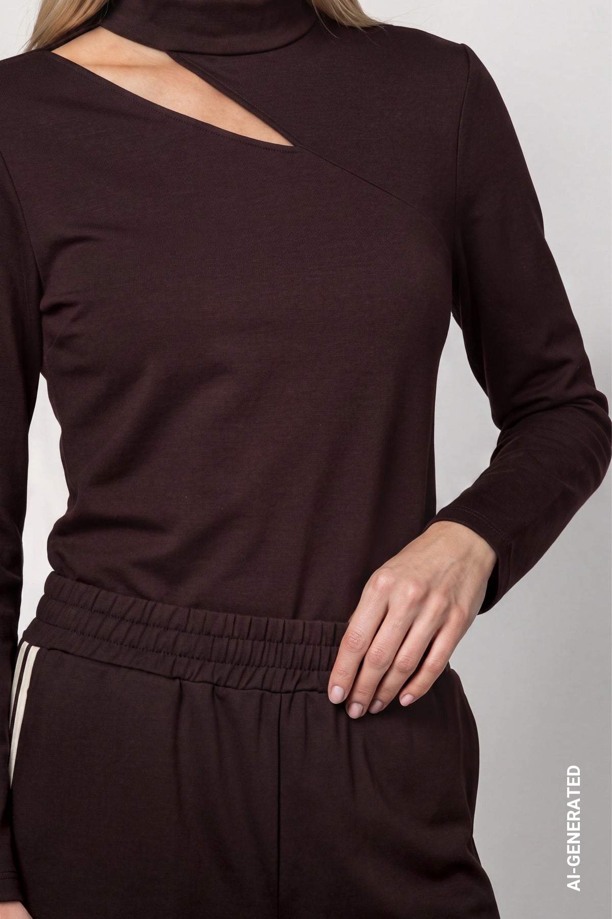 Monari Damen T-Shirts Black Coffe
