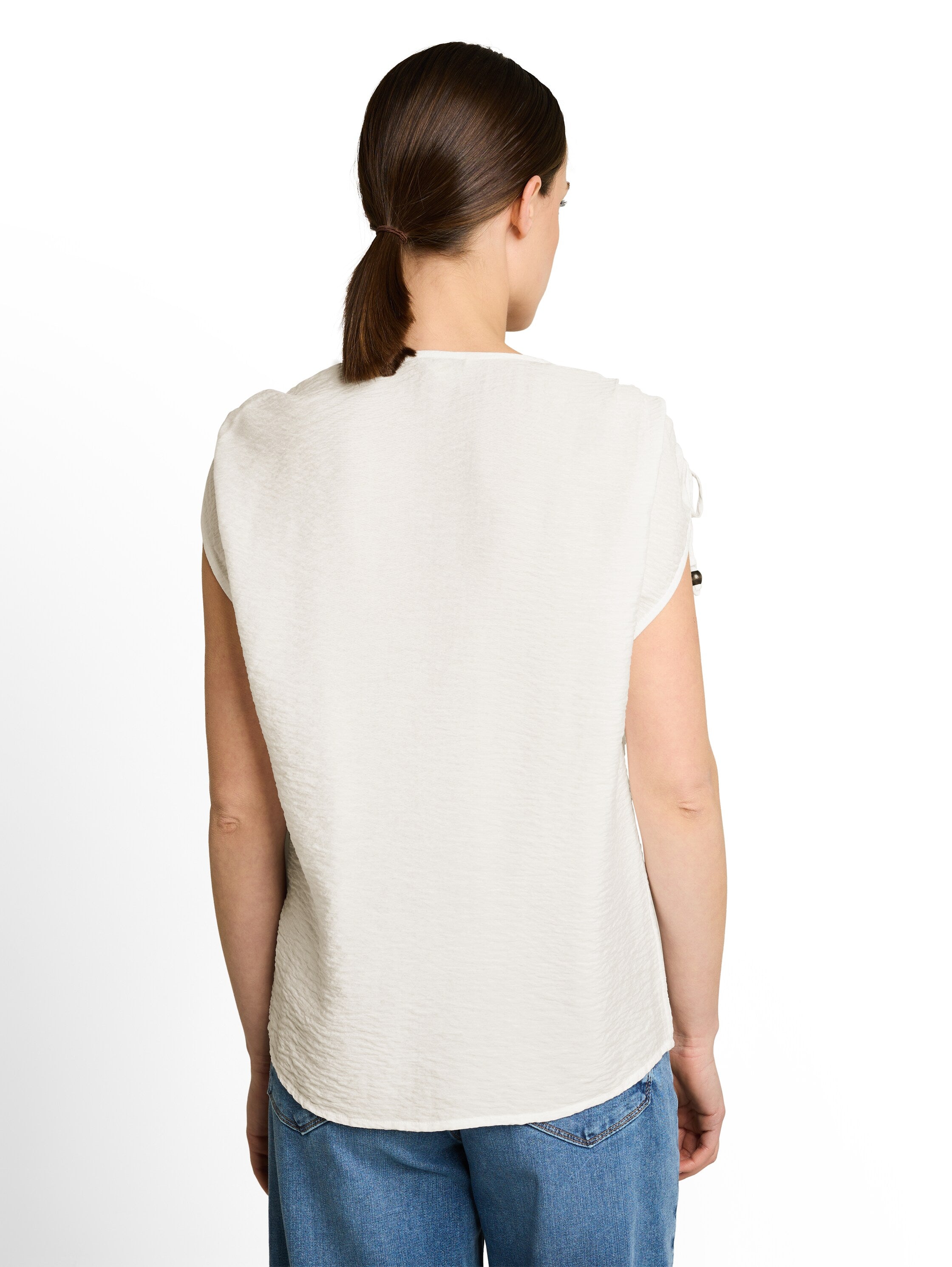 Tom Tailor Damen Blusen kurz Whisper White