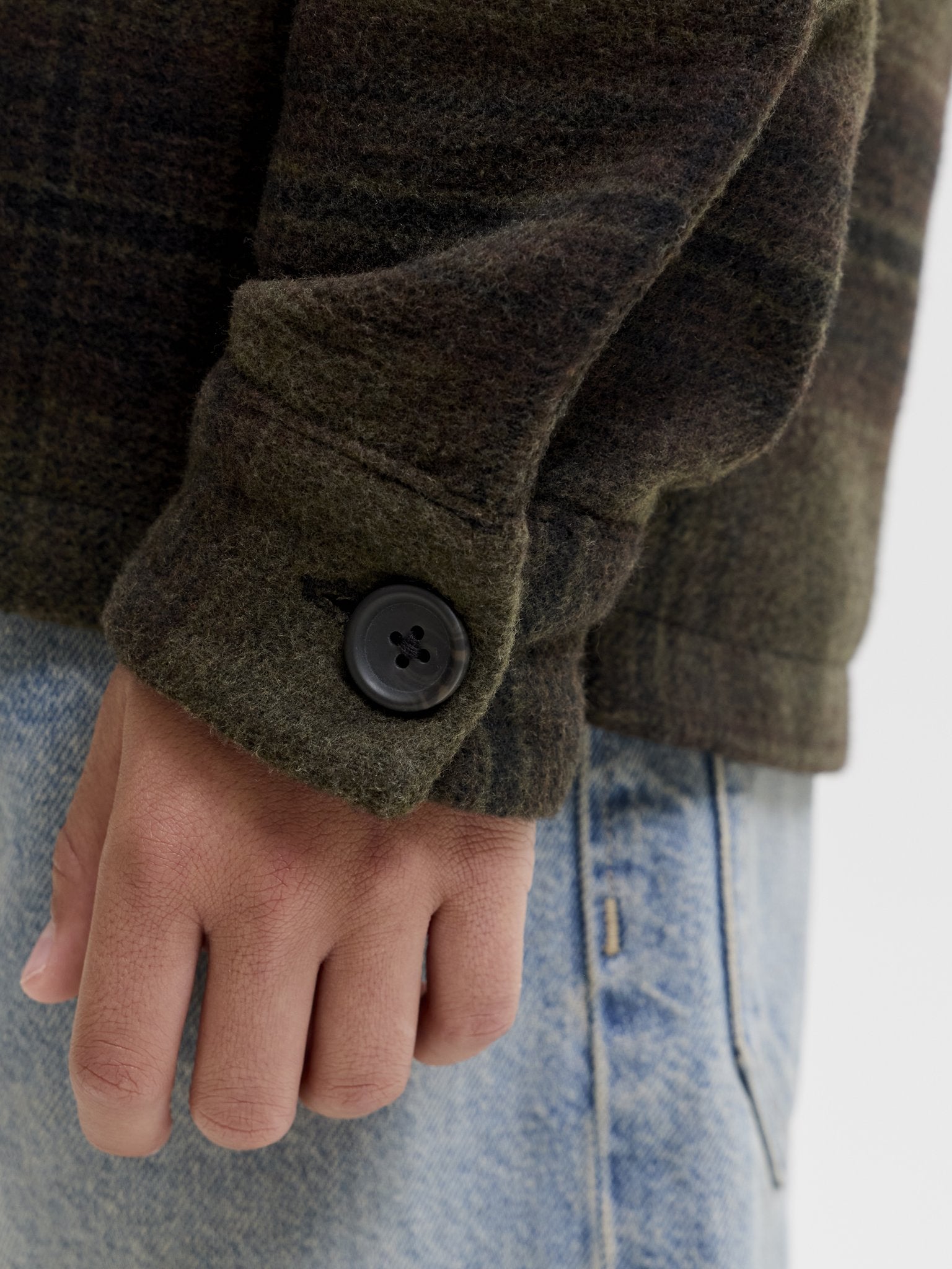 Jack & Jones Herren Hemden lang Olive Night/Che